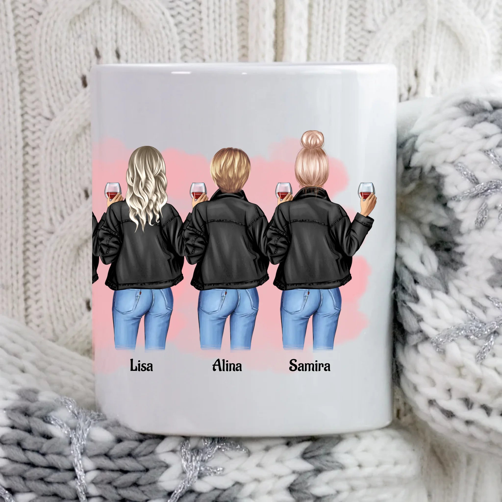 Geschenk 5 Freundinnen Tasse gestalten - Cantty