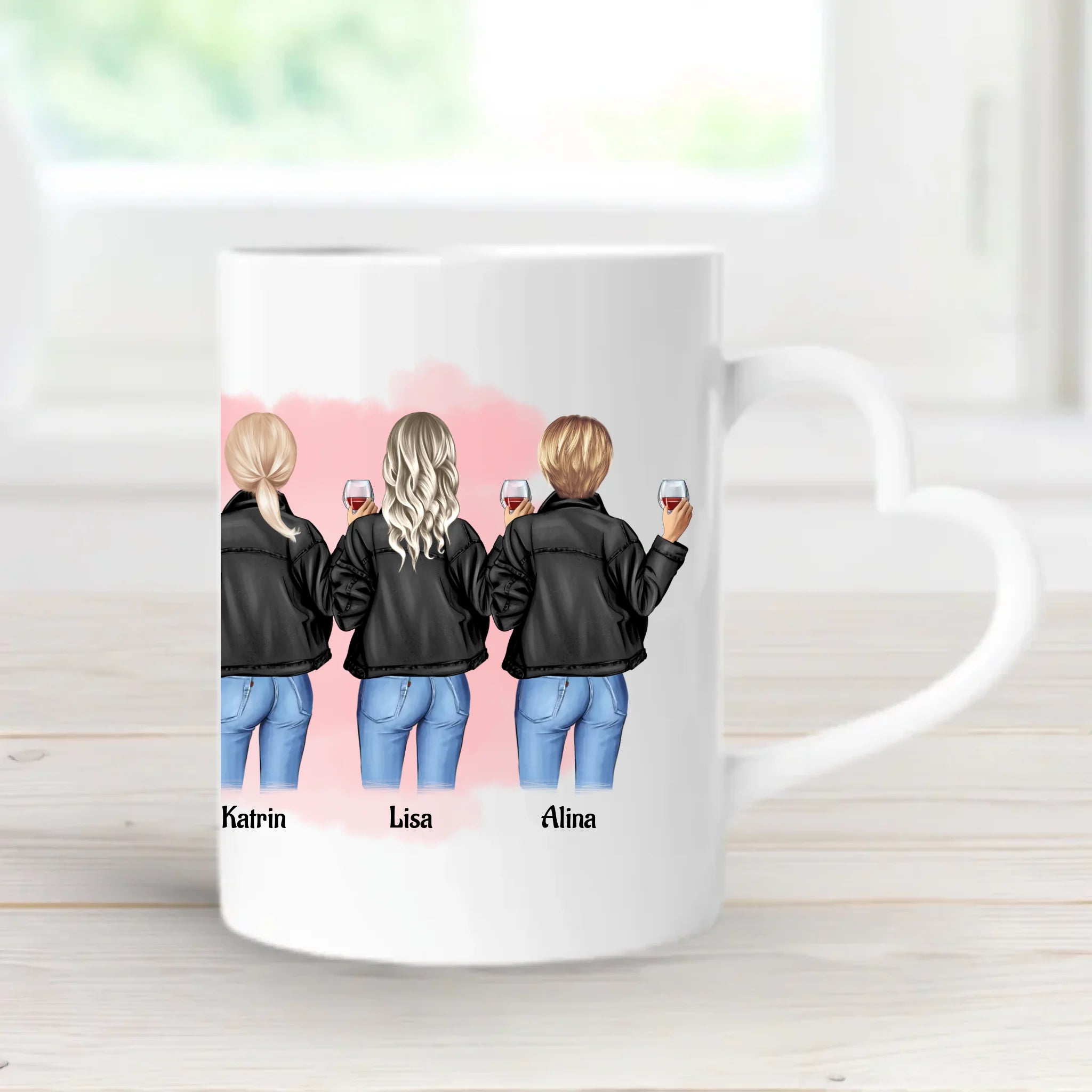 4 Freundinnen Tasse personalisiert - Cantty