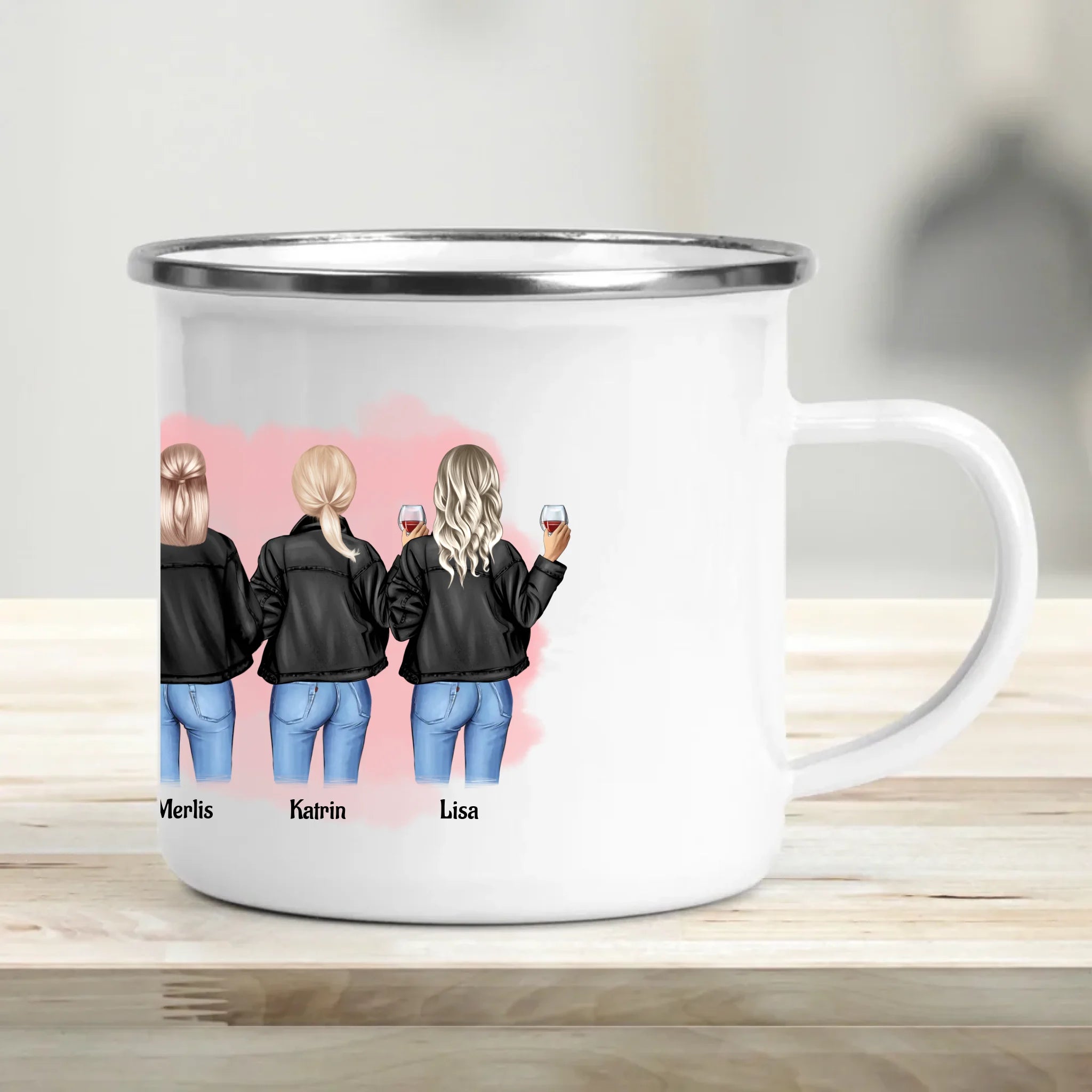 Geschenk Tasse für 3 Freundinnen personalisiert - Cantty