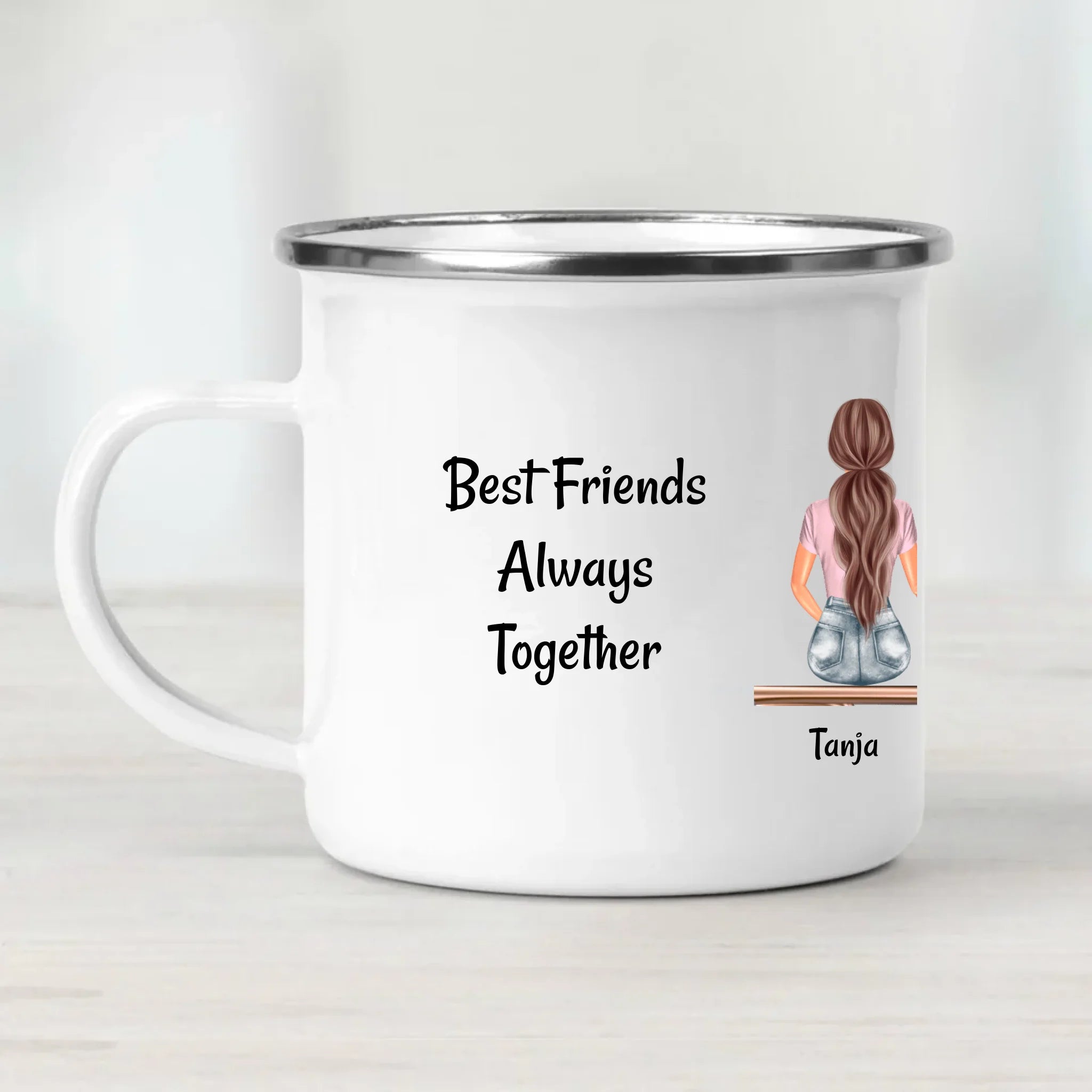Tasse Geschenk 6 Freundinnen mit Namen und Spruch - Cantty
