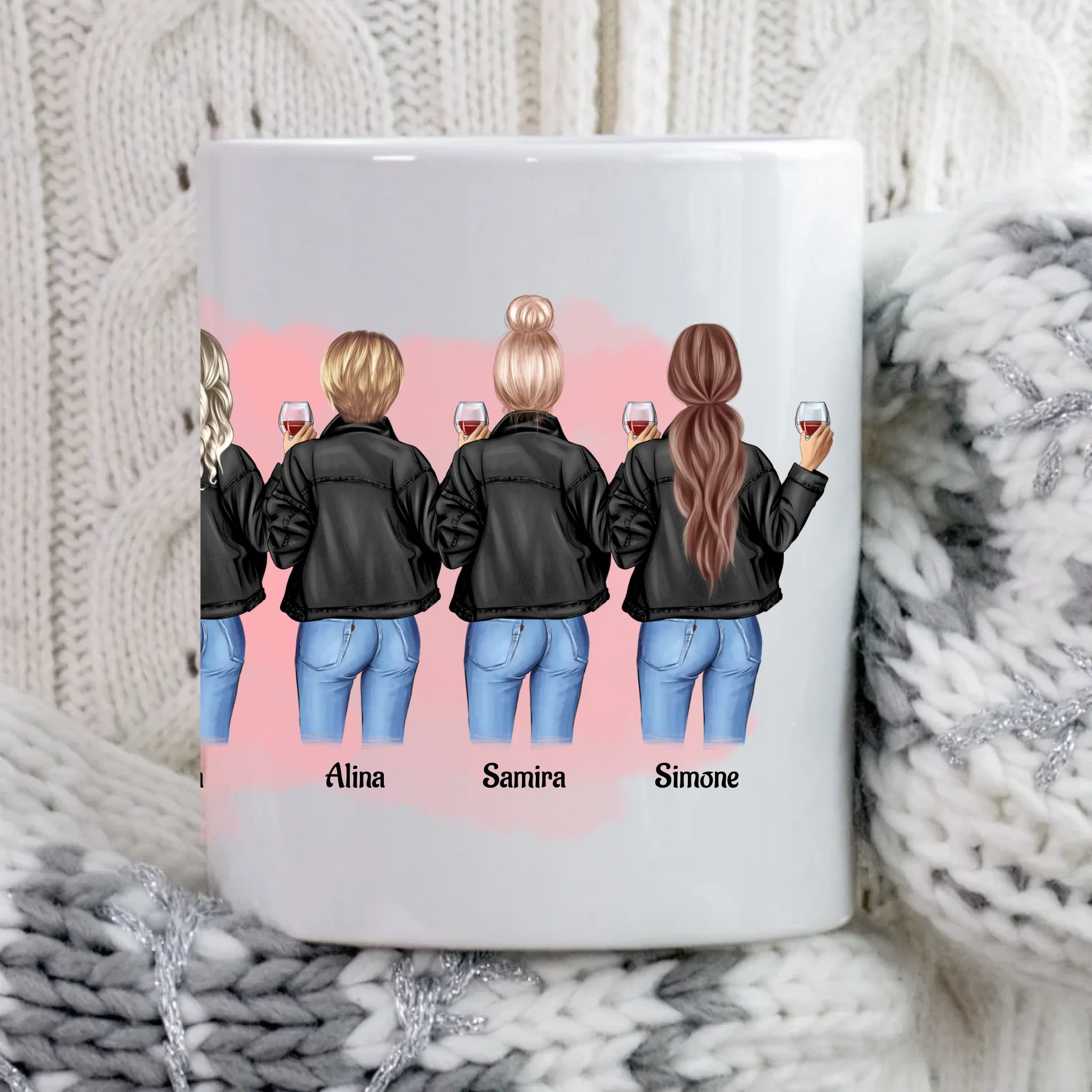 Geschenk Tasse 6 Freundinnen personalisieren - Cantty