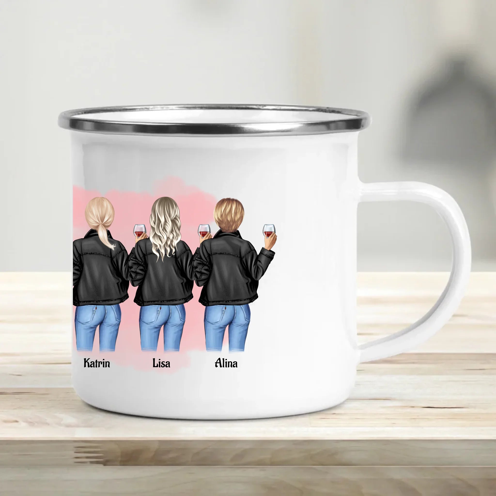 4 Freundinnen Tasse personalisiert - Cantty