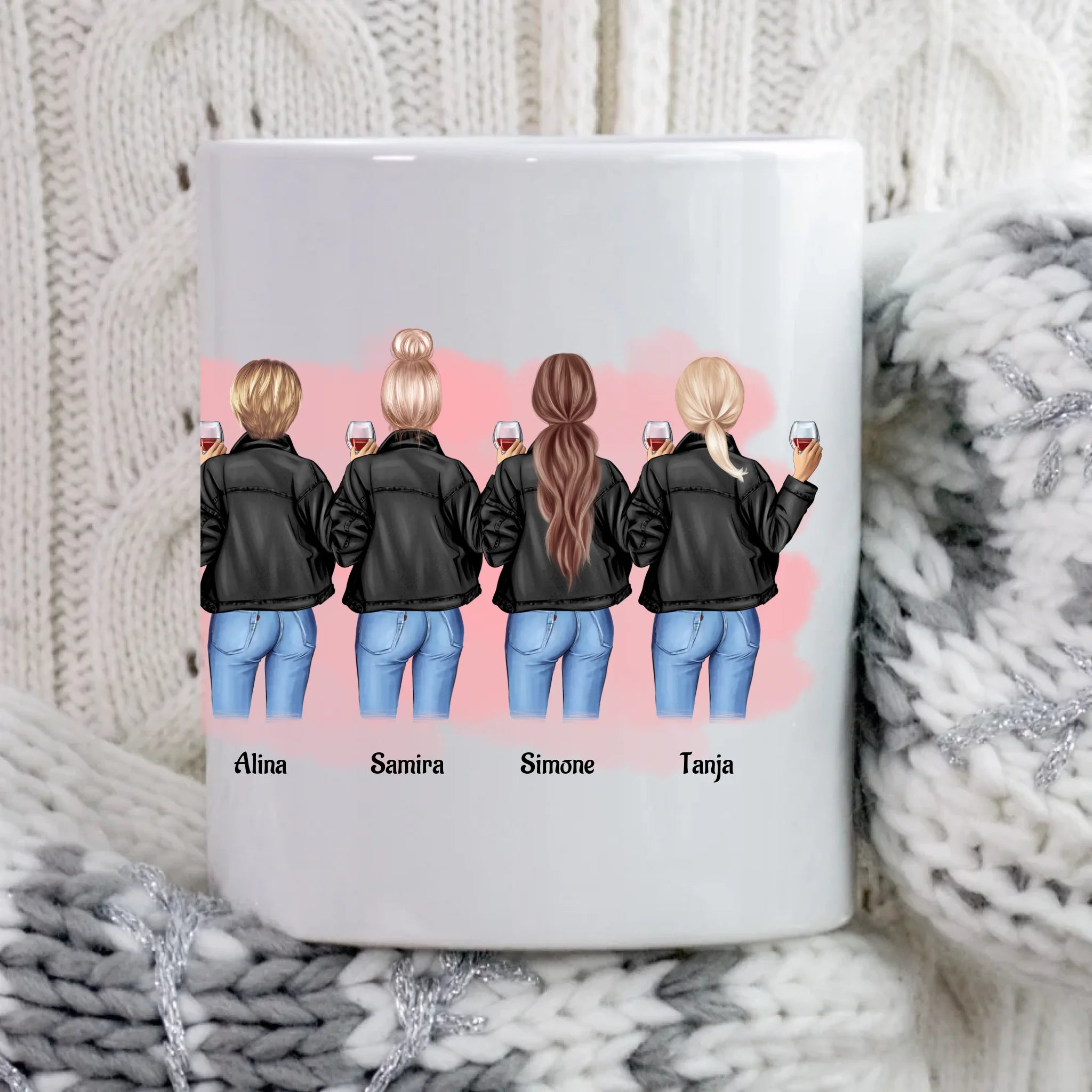 Tasse 7 Freundinnen Geschenk personalisiert - Cantty