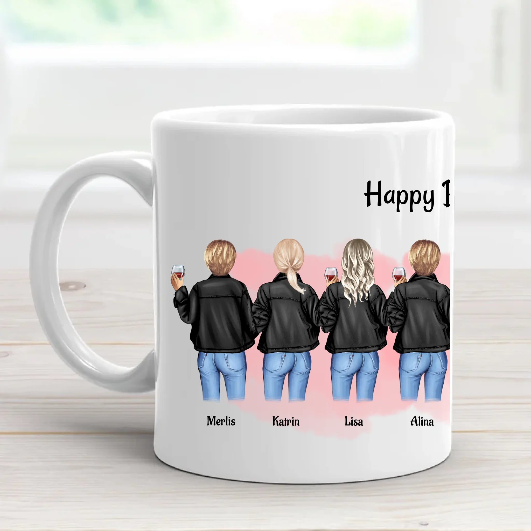 Tasse 9 Freundinnen Geschenk personalisiert - Cantty