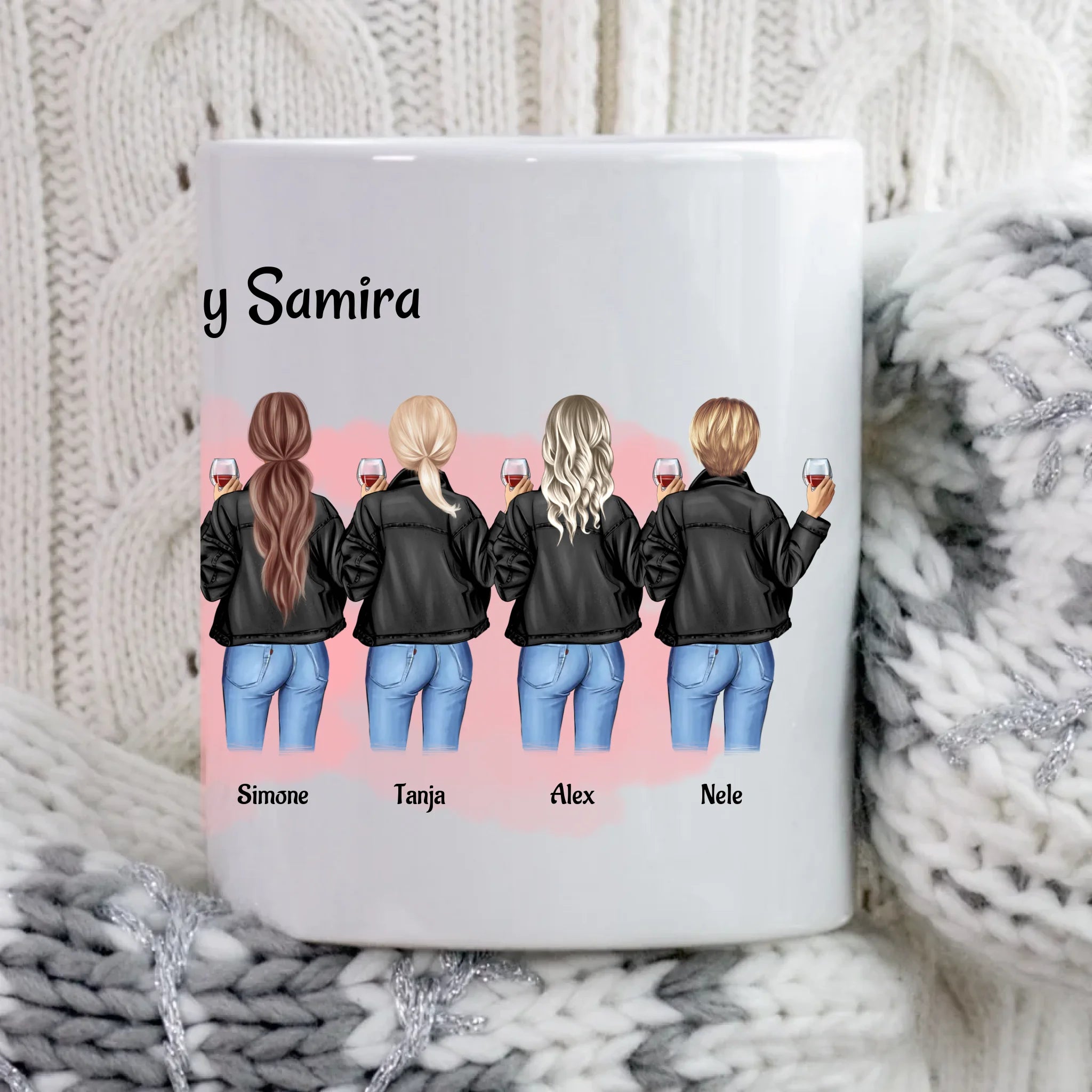Tasse 9 Freundinnen Geschenk personalisiert - Cantty