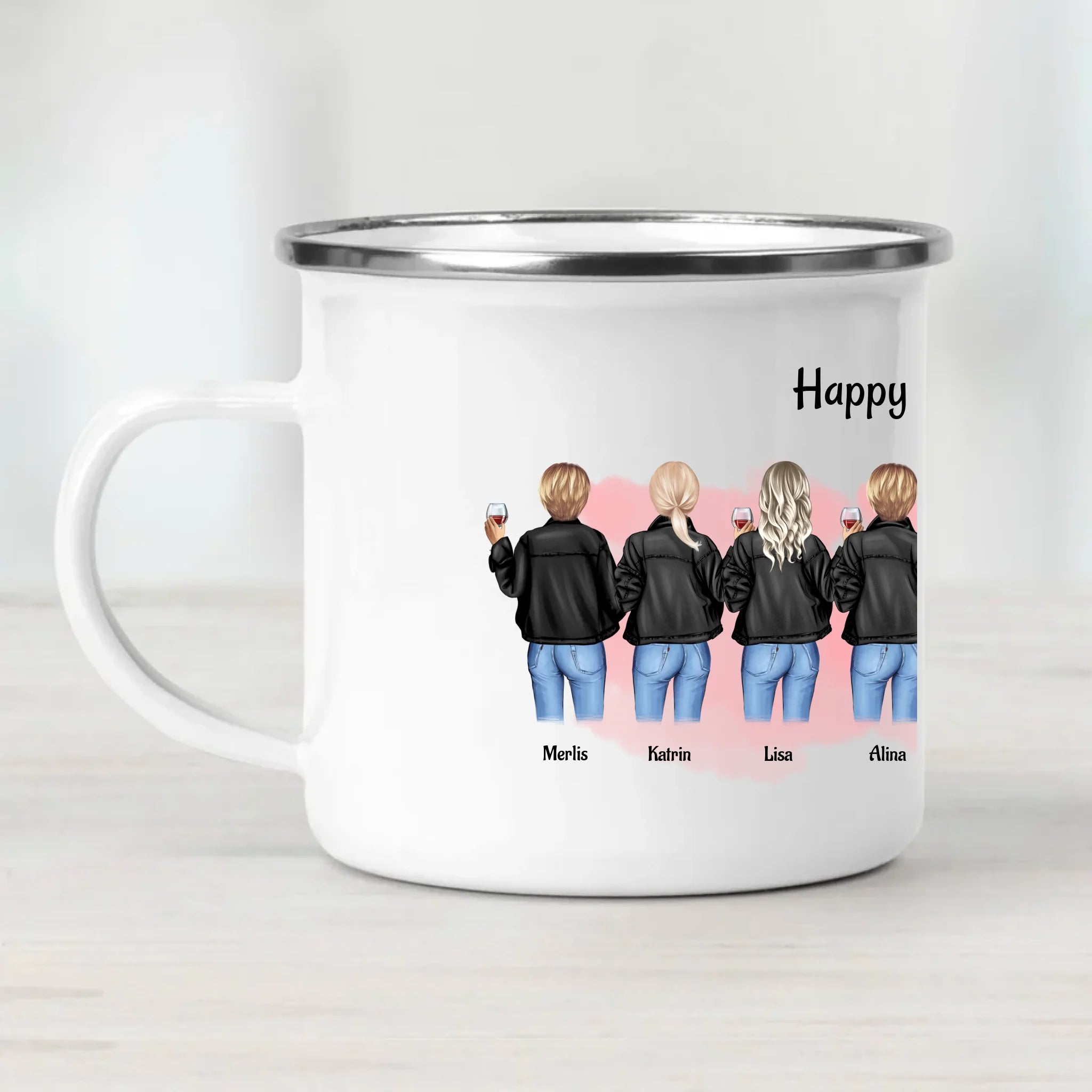 Tasse 9 Freundinnen Geschenk personalisiert - Cantty