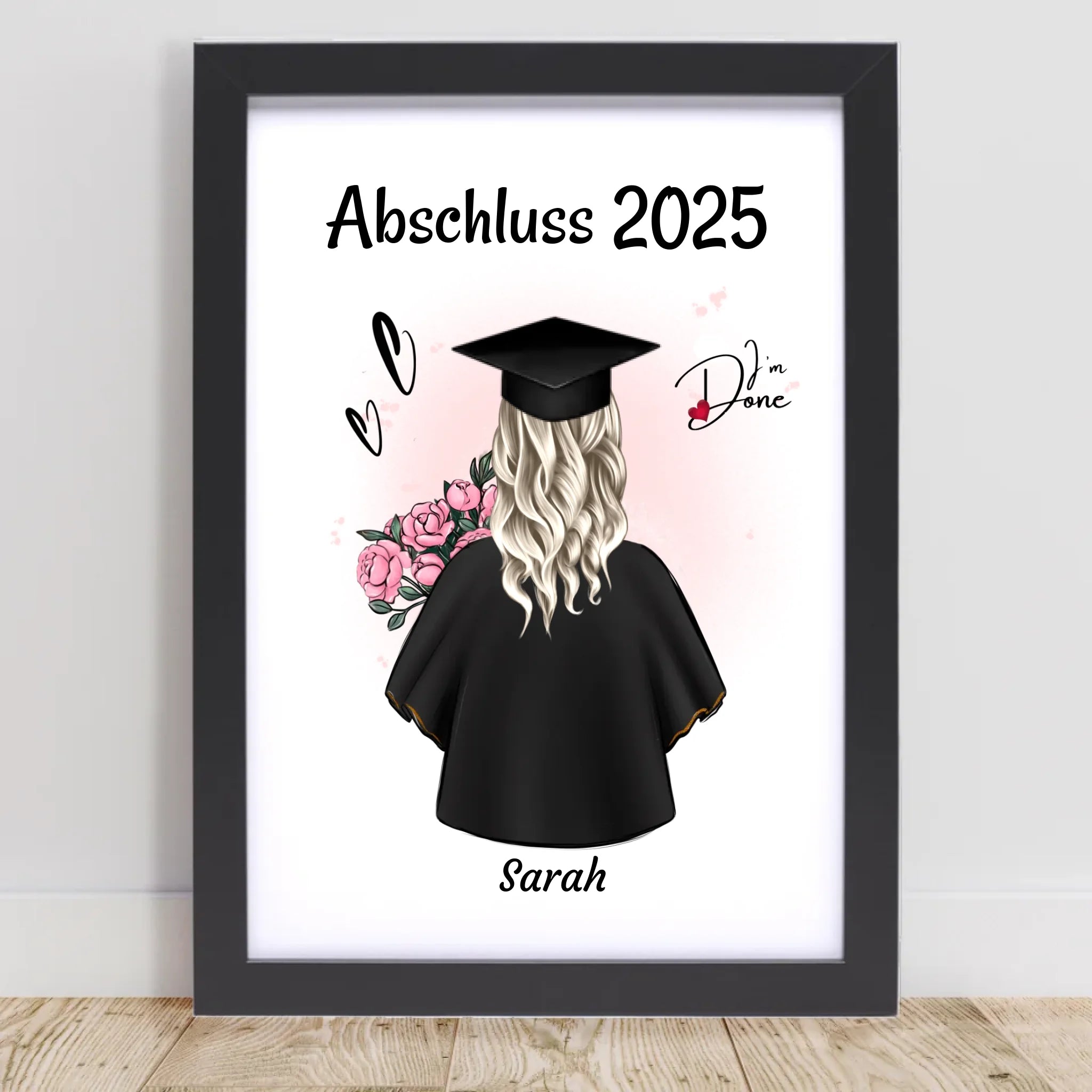 Tochter Abschluss Poster Abitur, Bachelor & Ausbildung Geschenk gestalten - Cantty