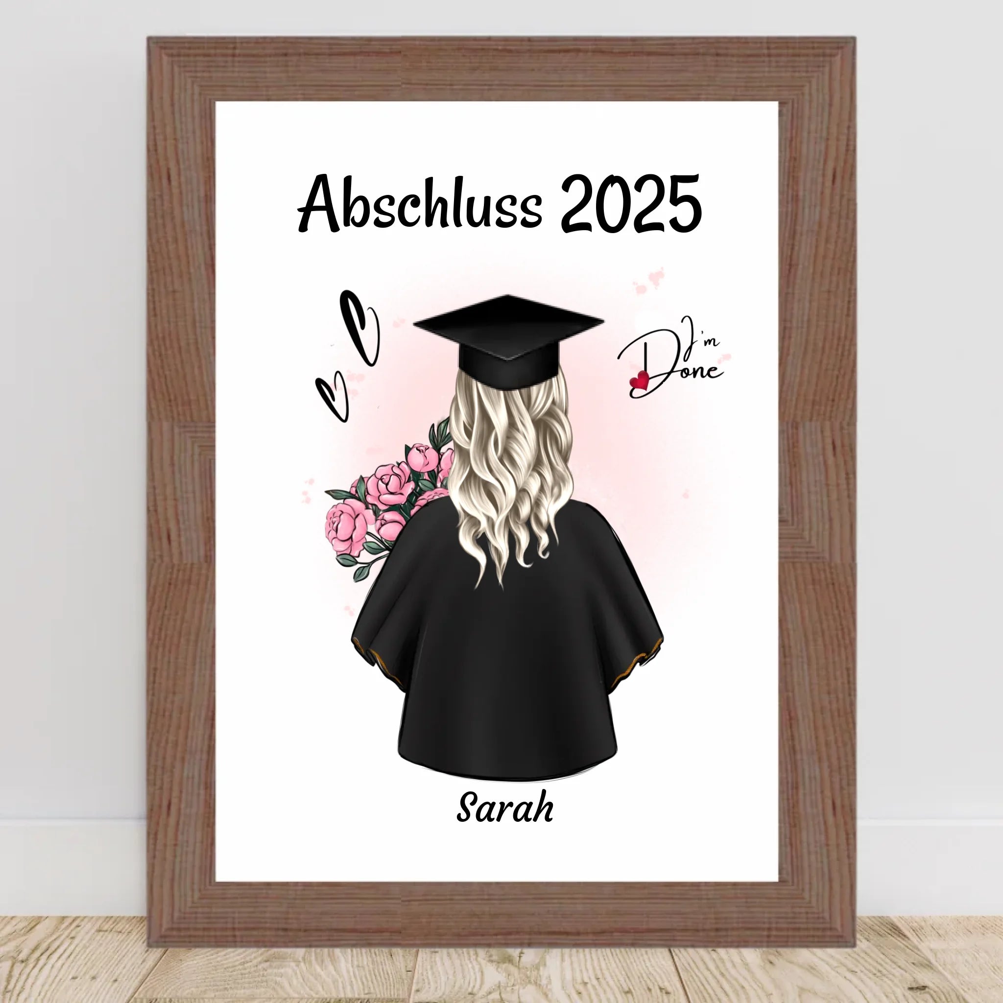 Tochter Abschluss Poster Abitur, Bachelor & Ausbildung Geschenk gestalten - Cantty