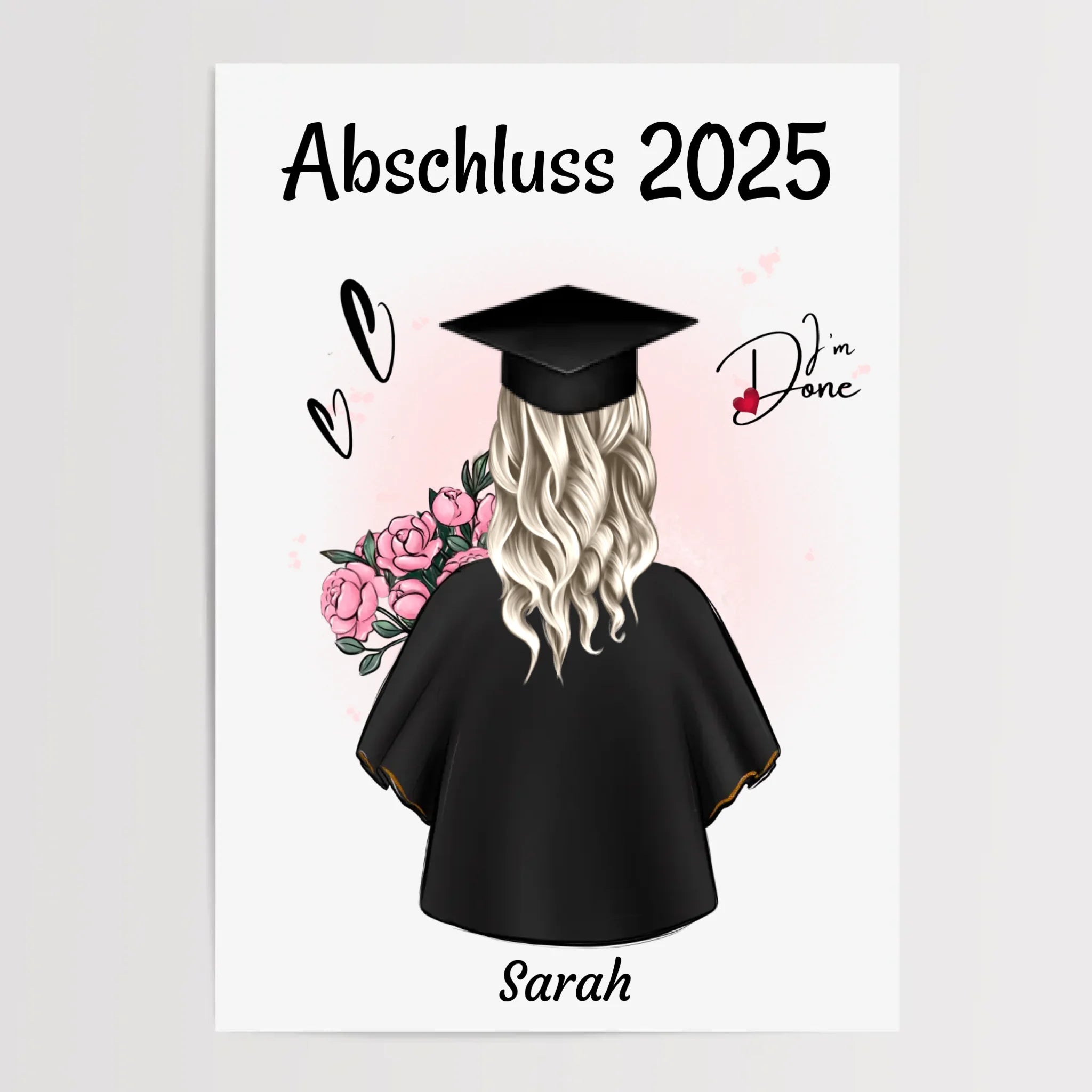 Tochter Abschluss Poster Abitur, Bachelor & Ausbildung Geschenk gestalten - Cantty