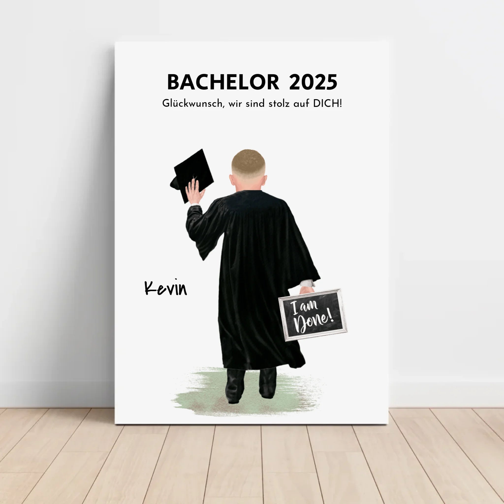 Bachelor Abschlussgeschenk Poster Junge/ Mann/ Sohn - Cantty