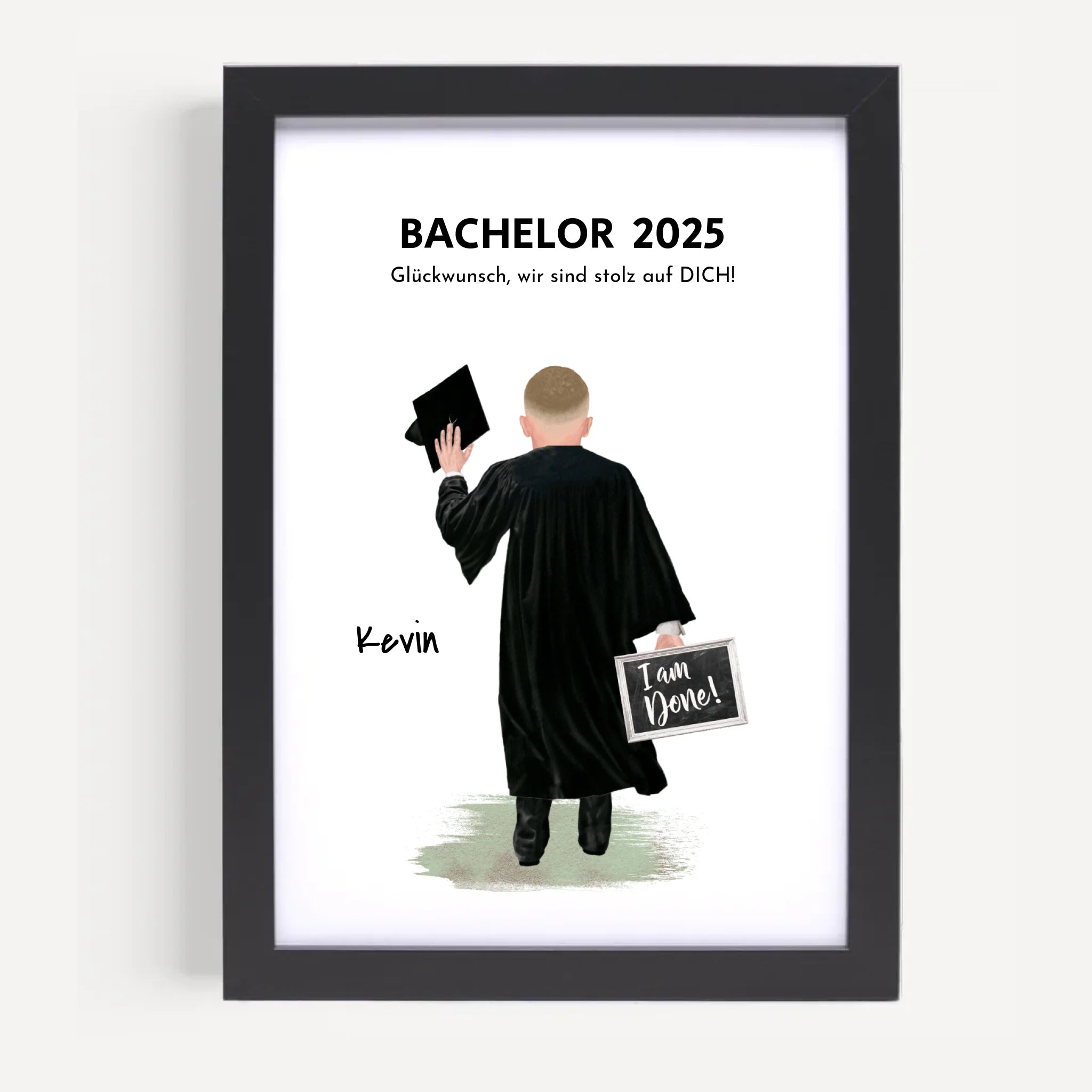 Bachelor Abschlussgeschenk Poster Junge/ Mann/ Sohn - Cantty