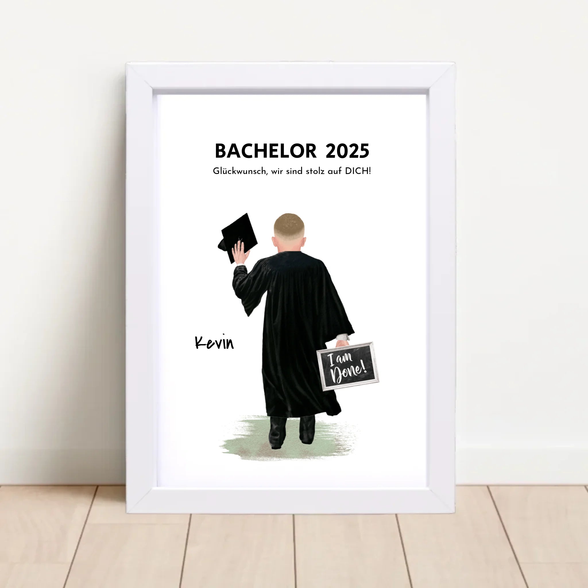 Bachelor Abschlussgeschenk Poster Junge/ Mann/ Sohn - Cantty