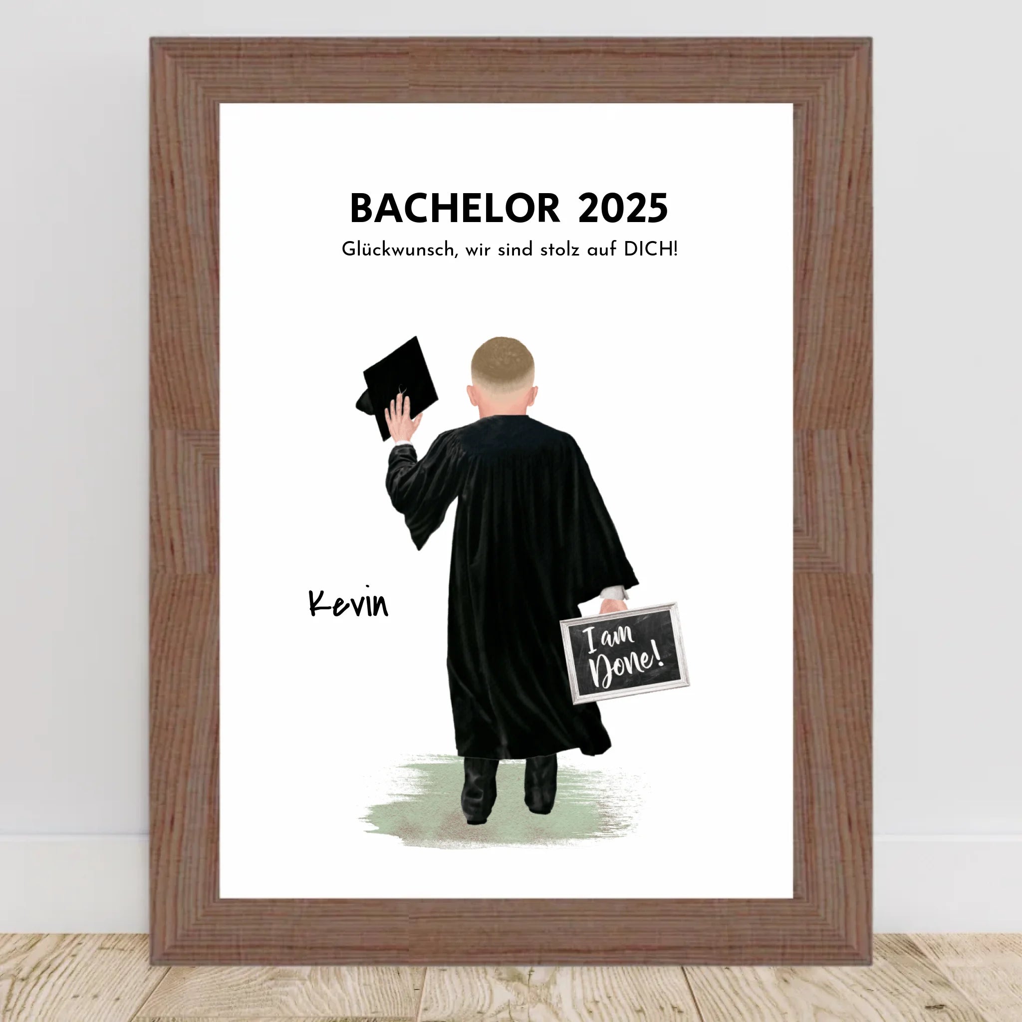 Bachelor Abschlussgeschenk Poster Junge/ Mann/ Sohn - Cantty