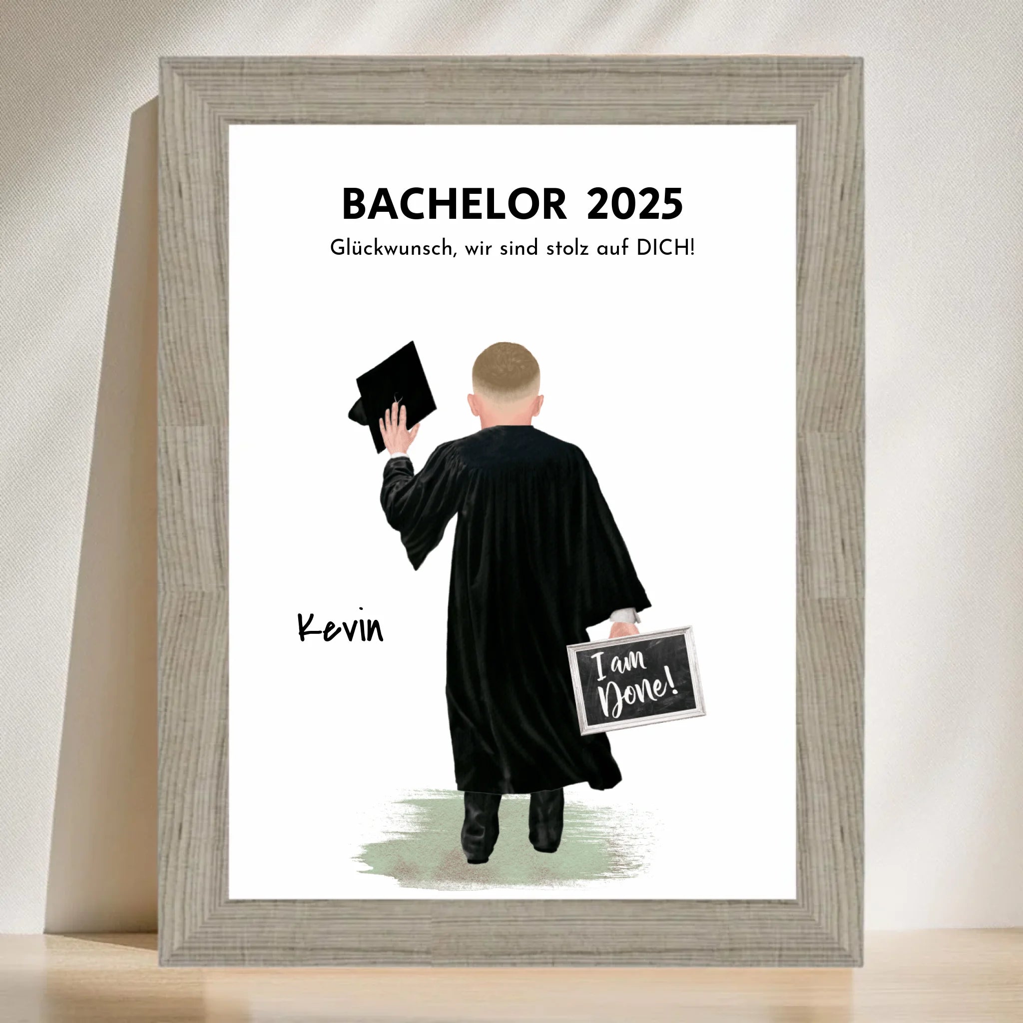 Bachelor Abschlussgeschenk Poster Junge/ Mann/ Sohn - Cantty