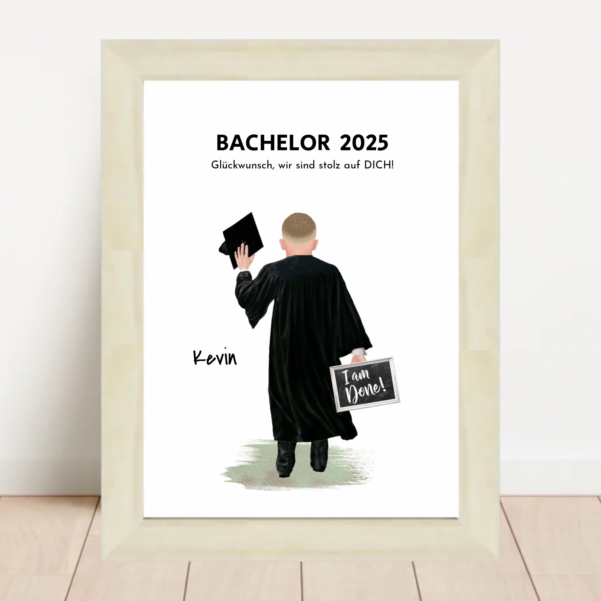 Bachelor Abschlussgeschenk Poster Junge/ Mann/ Sohn - Cantty