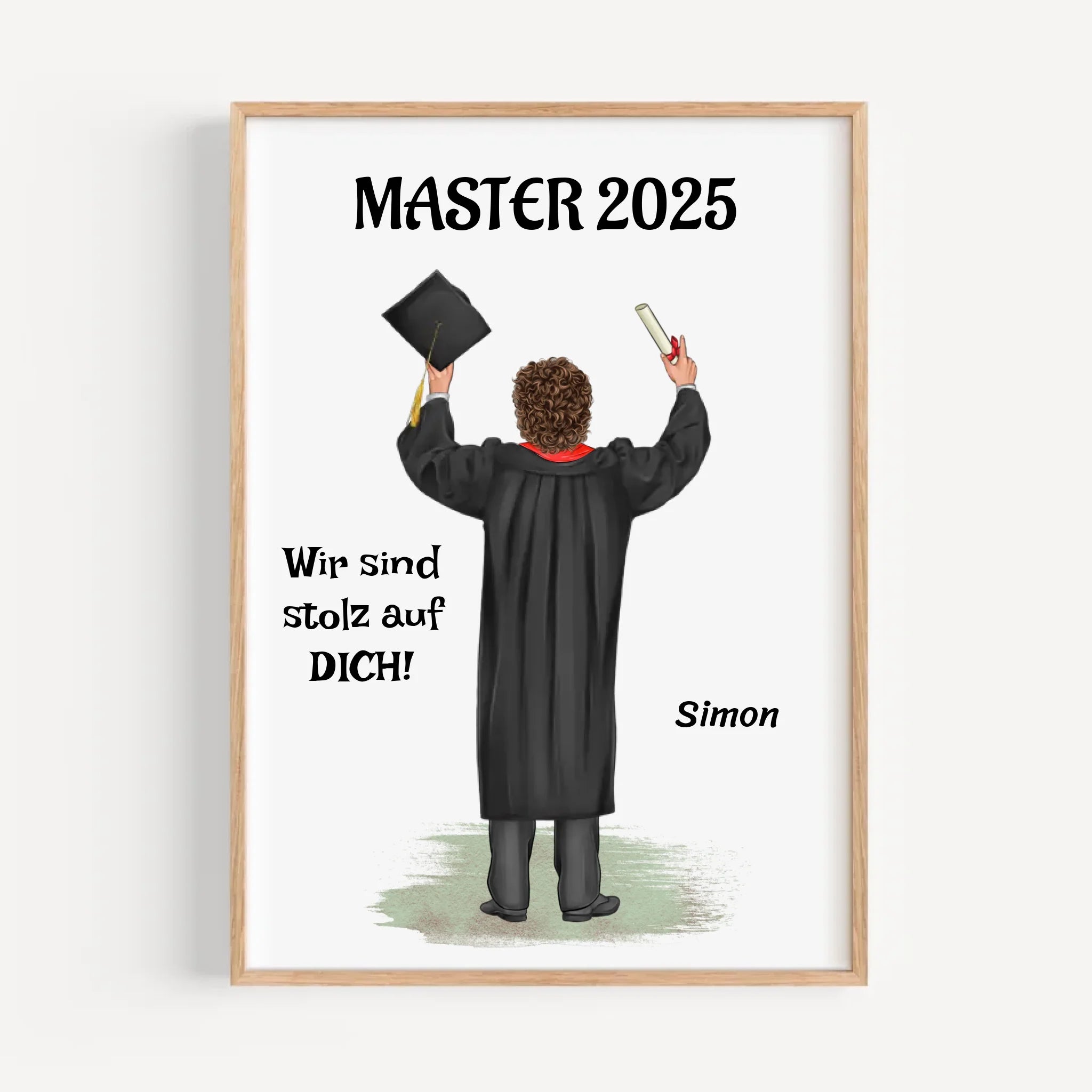 Geschenk Master Abschluss Poster personalisiert für Sohn - Cantty