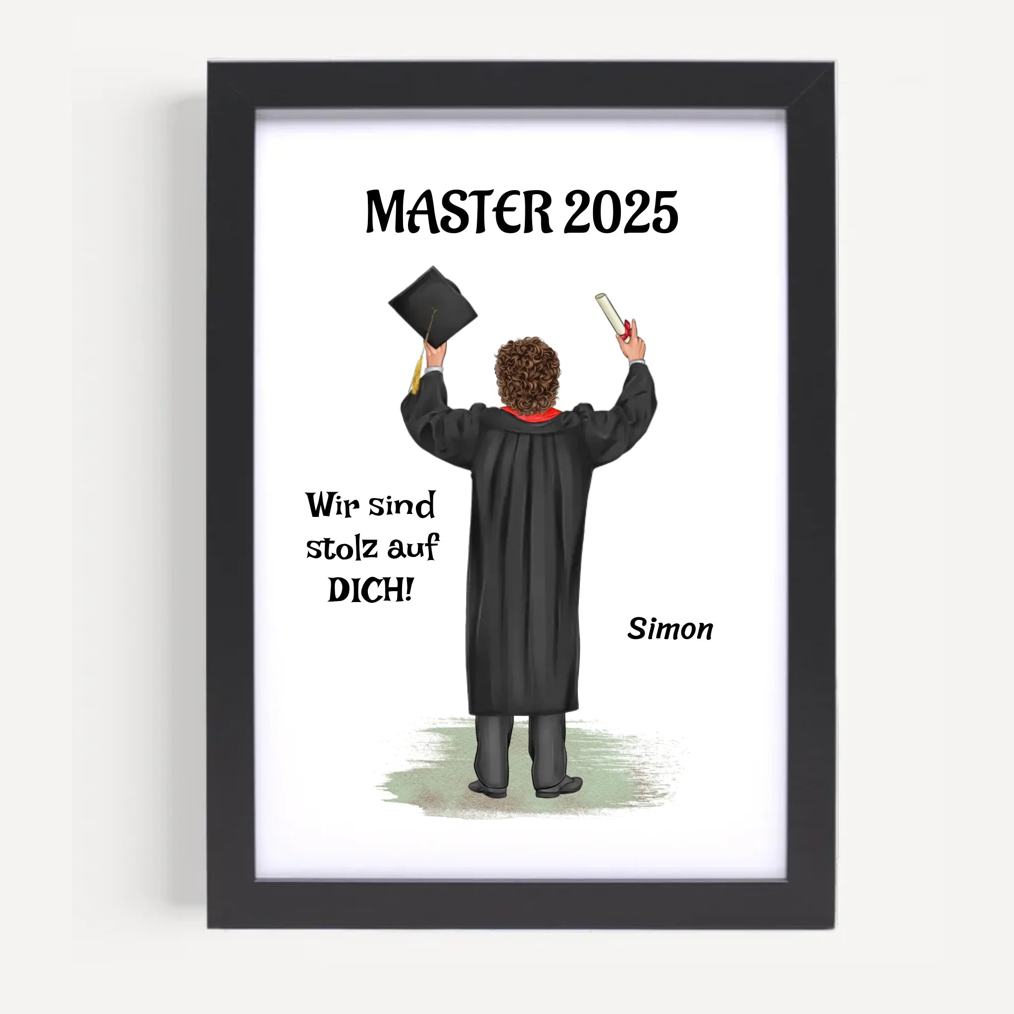 Geschenk Master Abschluss Poster personalisiert für Sohn - Cantty