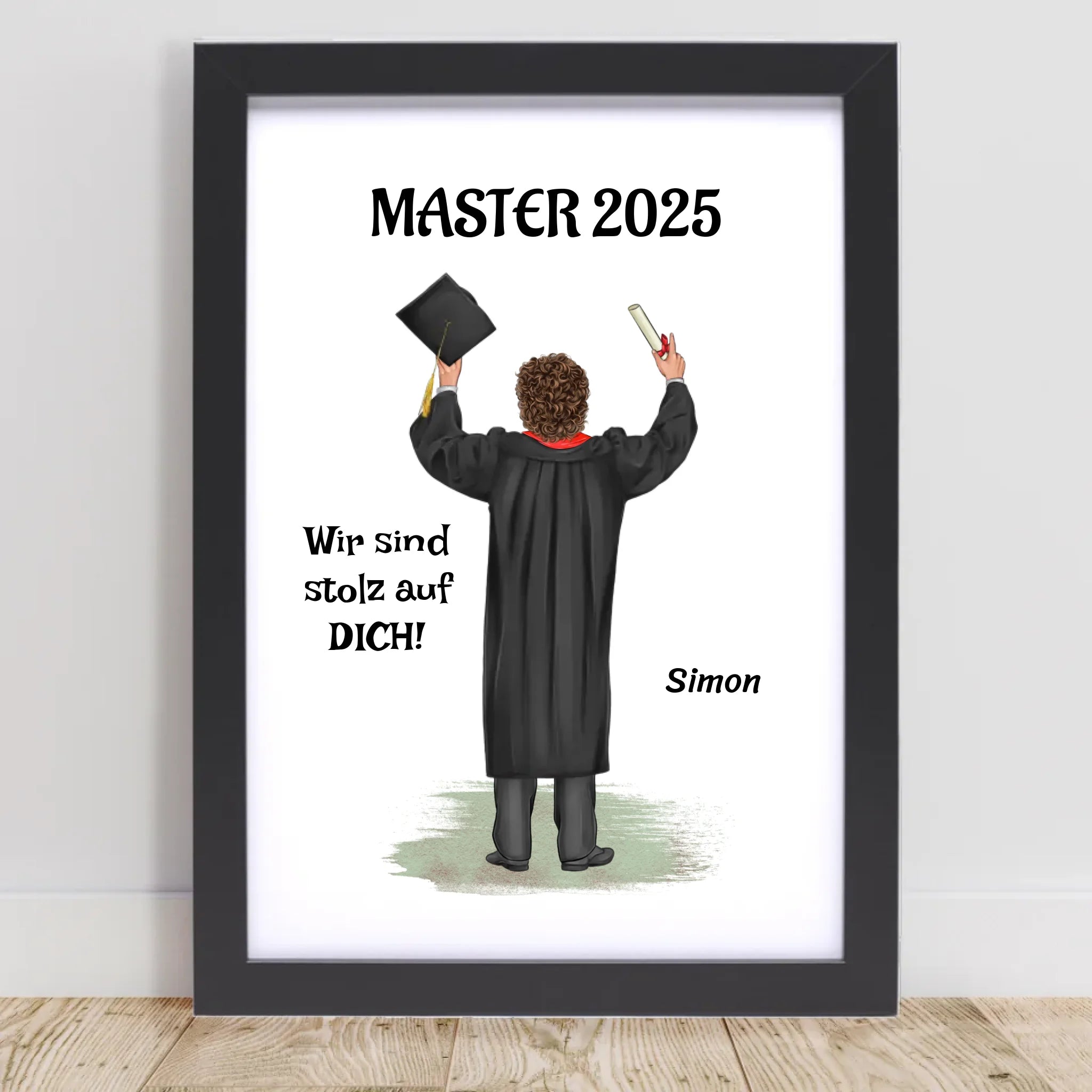 Geschenk Master Abschluss Poster personalisiert für Sohn - Cantty
