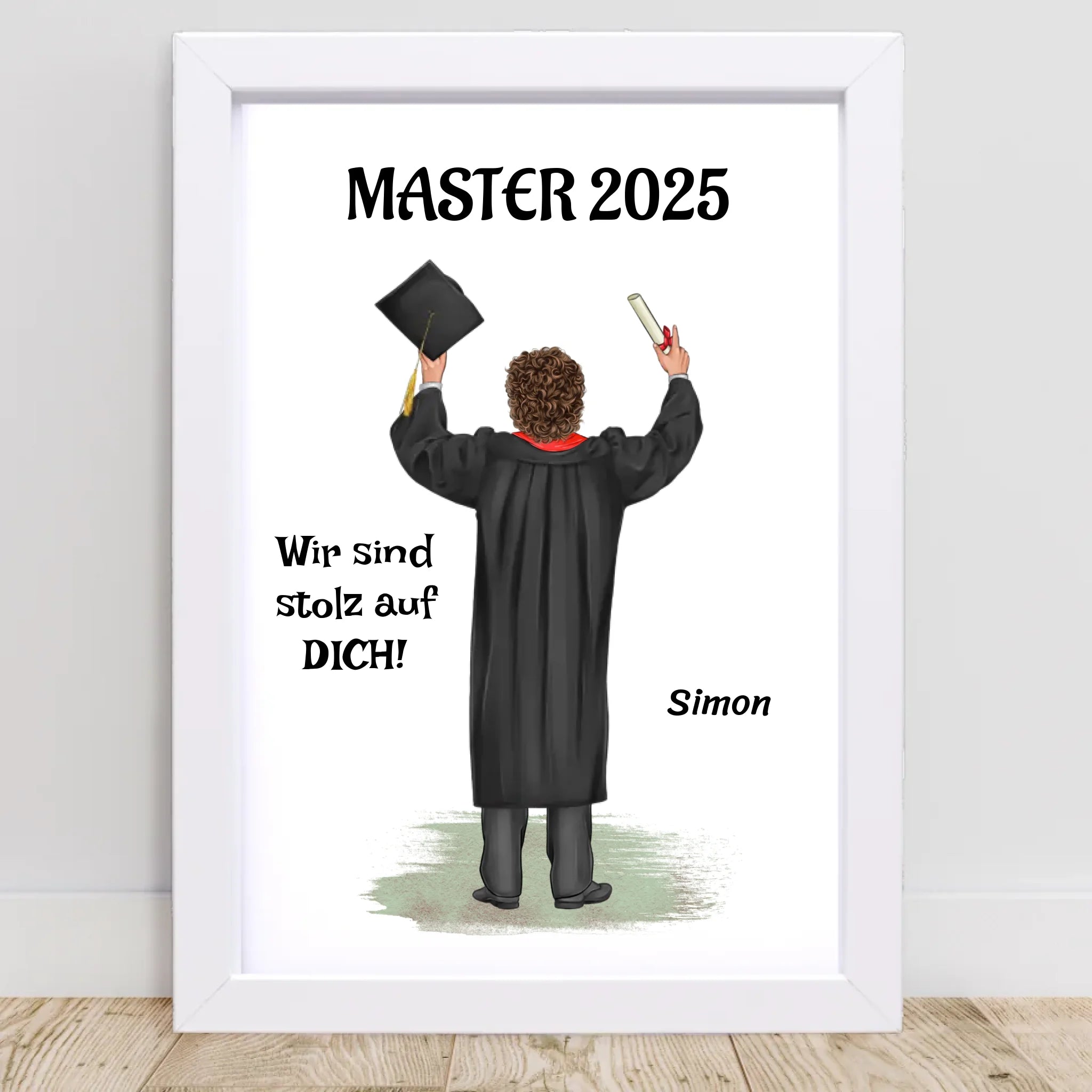 Geschenk Master Abschluss Poster personalisiert für Sohn - Cantty