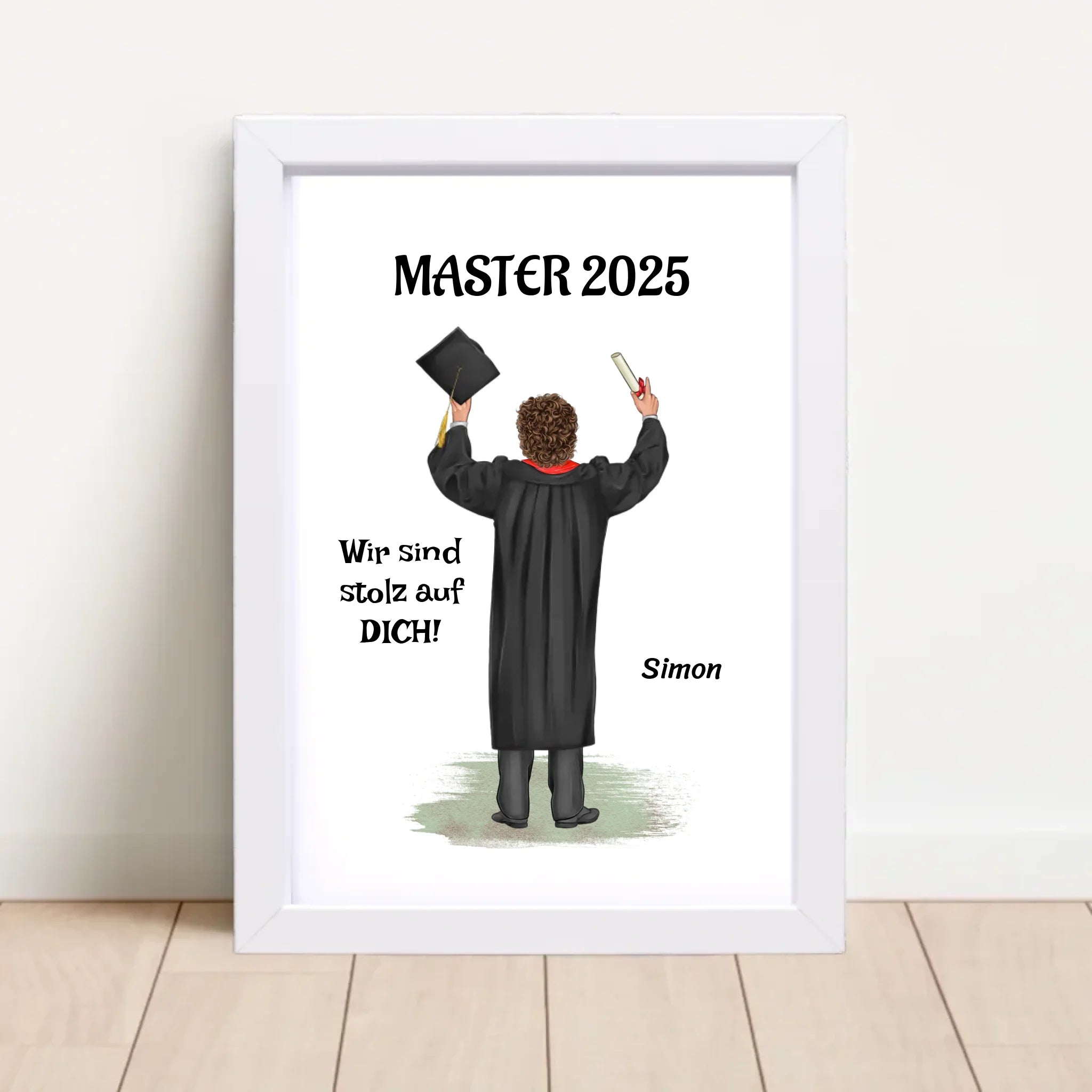 Geschenk Master Abschluss Poster personalisiert für Sohn - Cantty