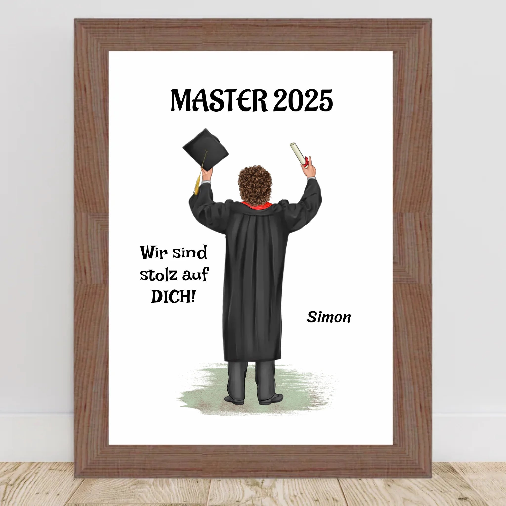 Geschenk Master Abschluss Poster personalisiert für Sohn - Cantty