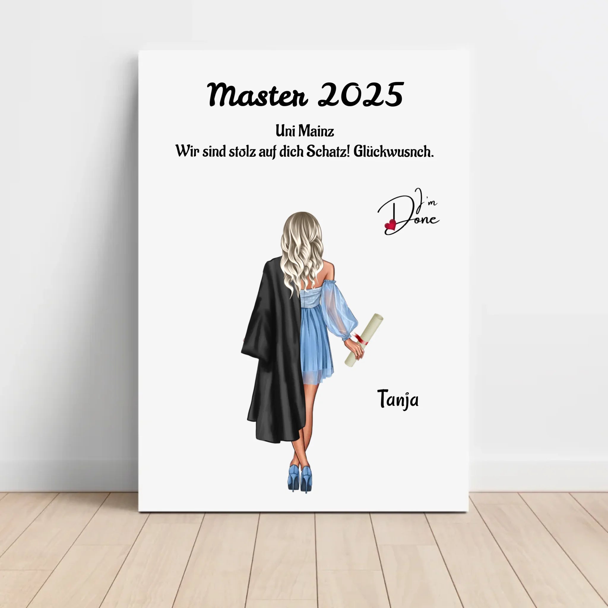 Mädchen Master Abschluss Geschenk Poster - Cantty