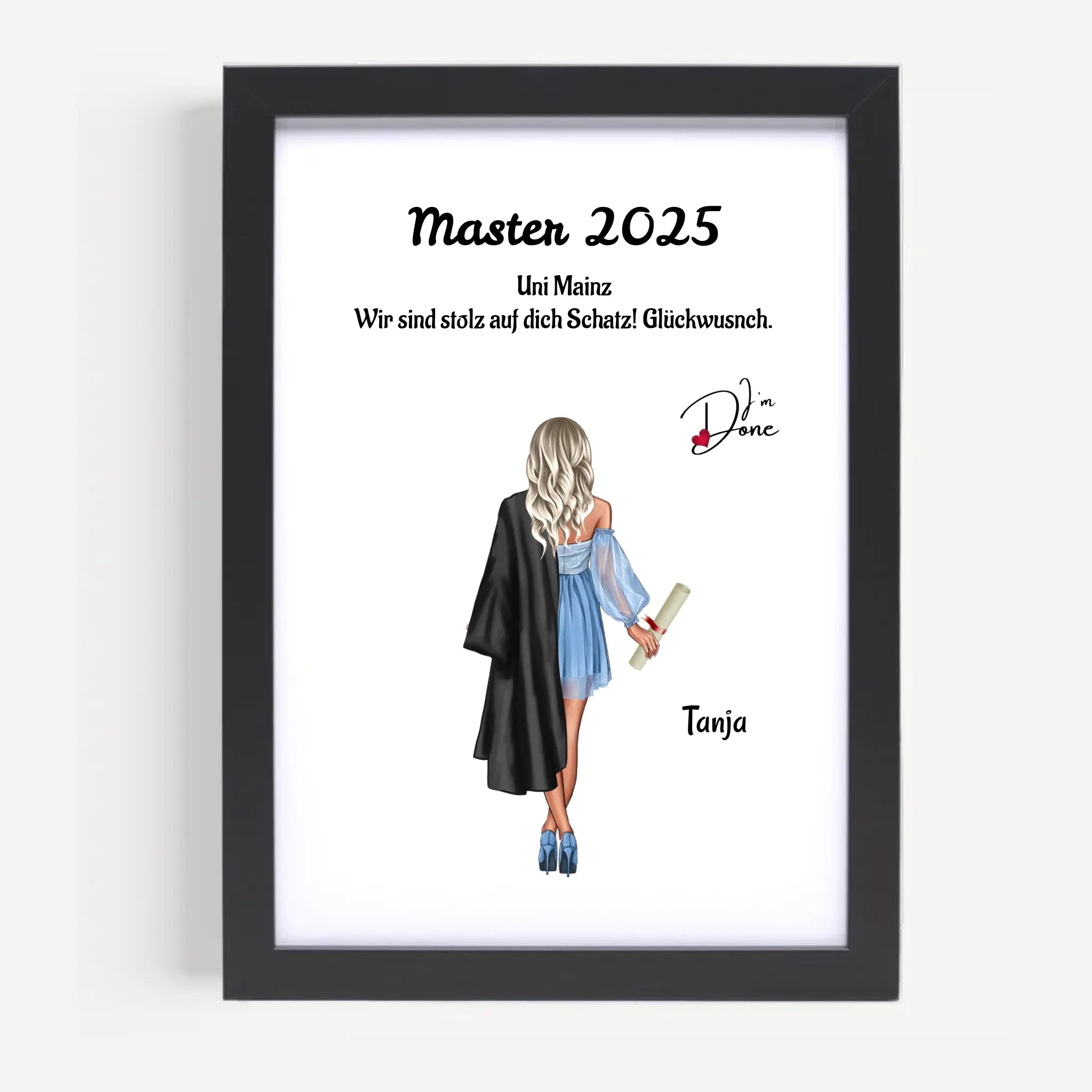 Mädchen Master Abschluss Geschenk Poster - Cantty
