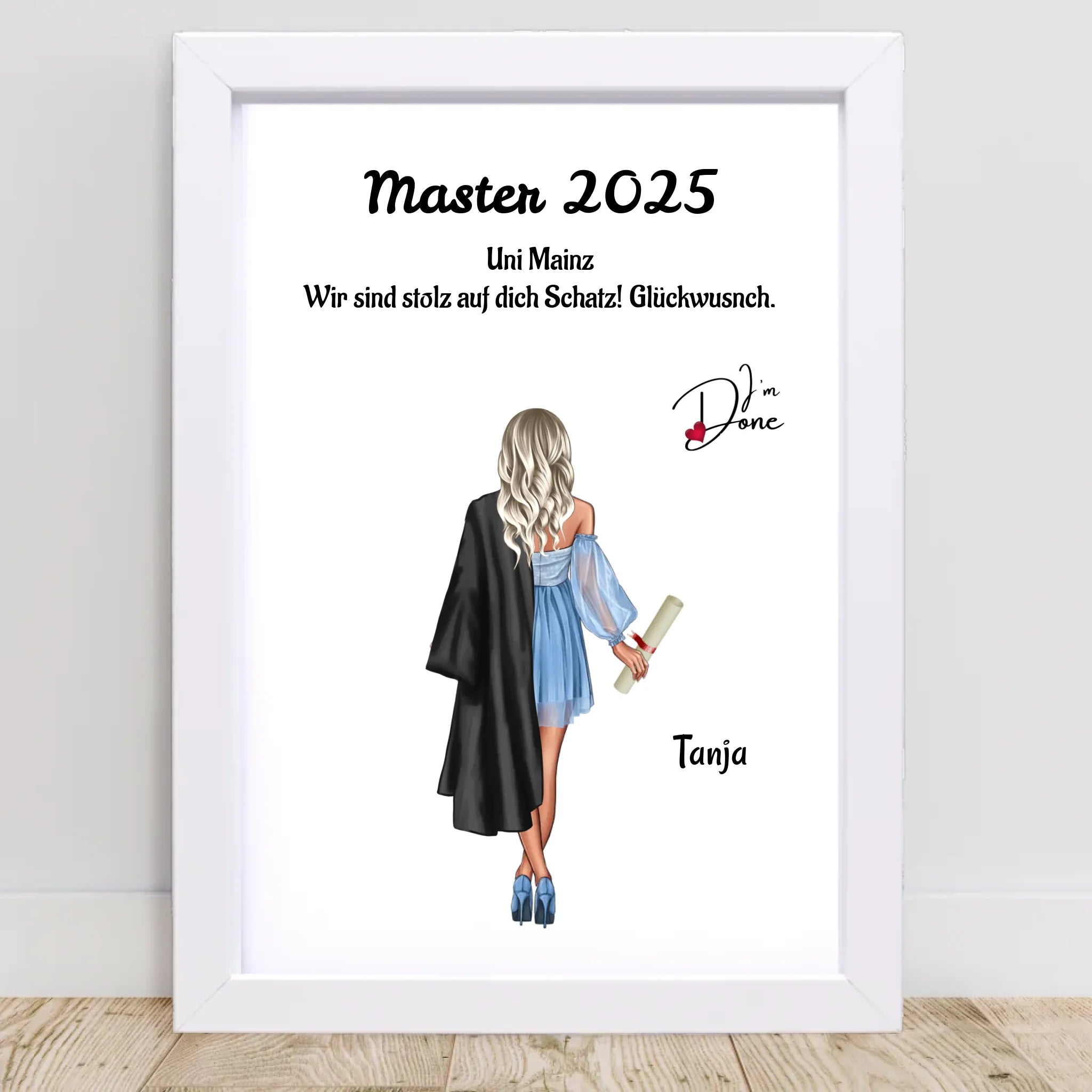 Mädchen Master Abschluss Geschenk Poster - Cantty