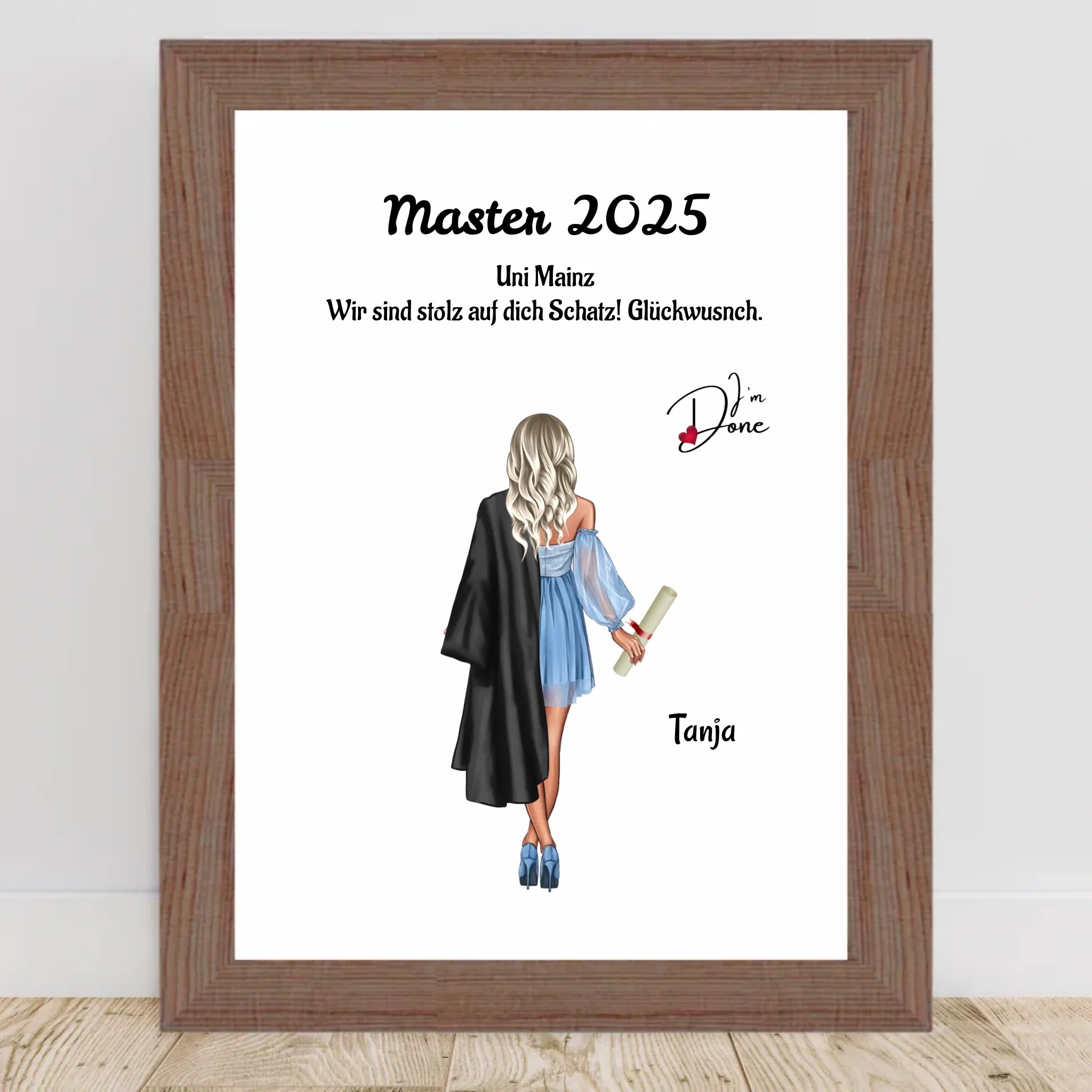 Mädchen Master Abschluss Geschenk Poster - Cantty