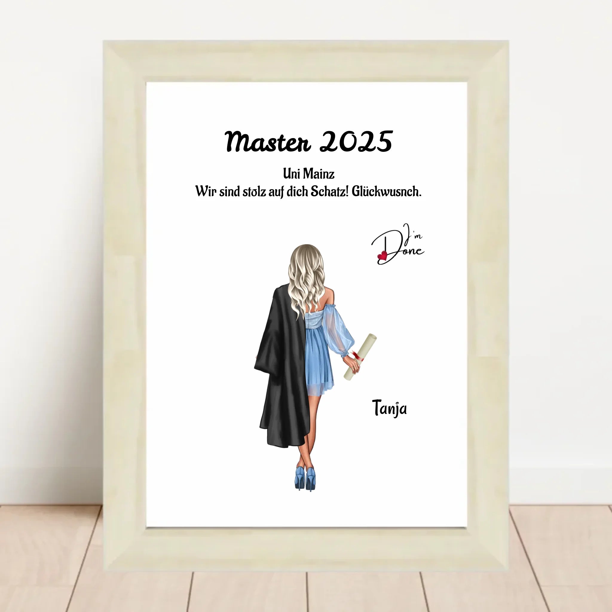 Mädchen Master Abschluss Geschenk Poster - Cantty