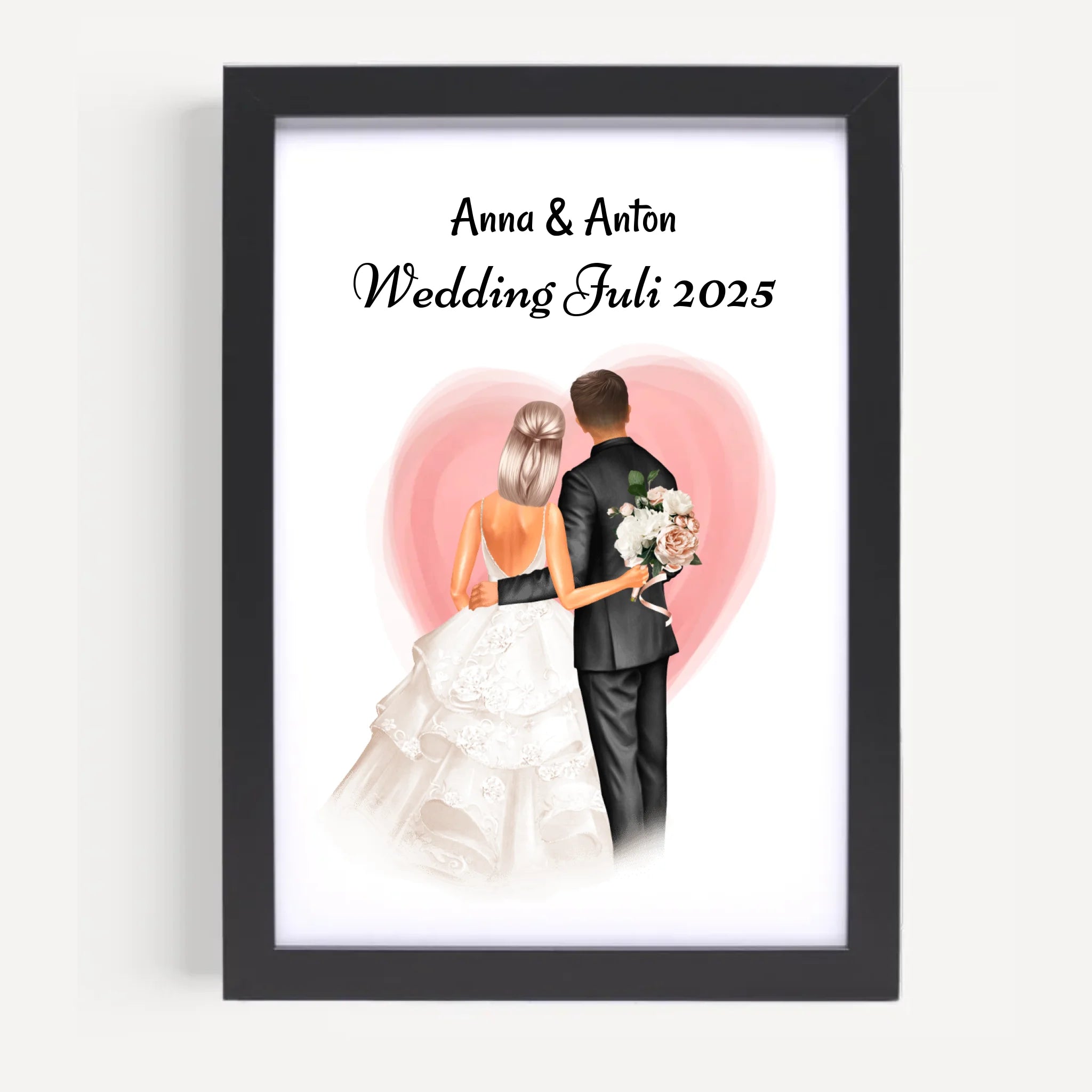 Hochzeitspaar Bild Geschenk personalisiert - Cantty