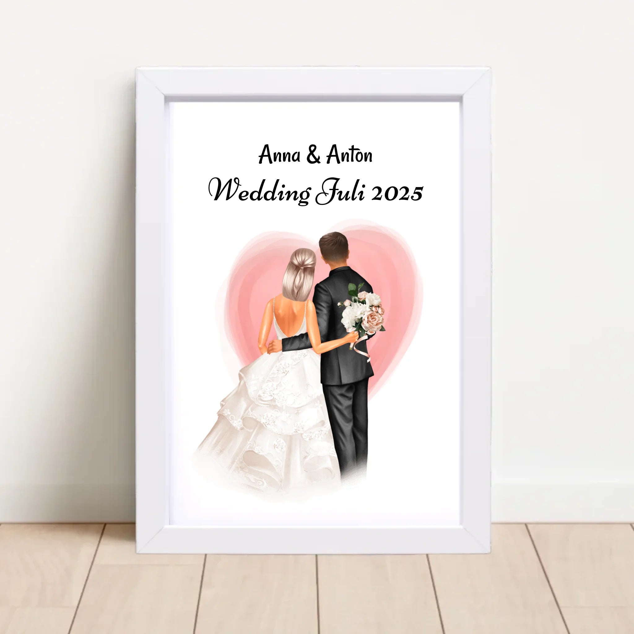 Hochzeitspaar Bild Geschenk personalisiert - Cantty