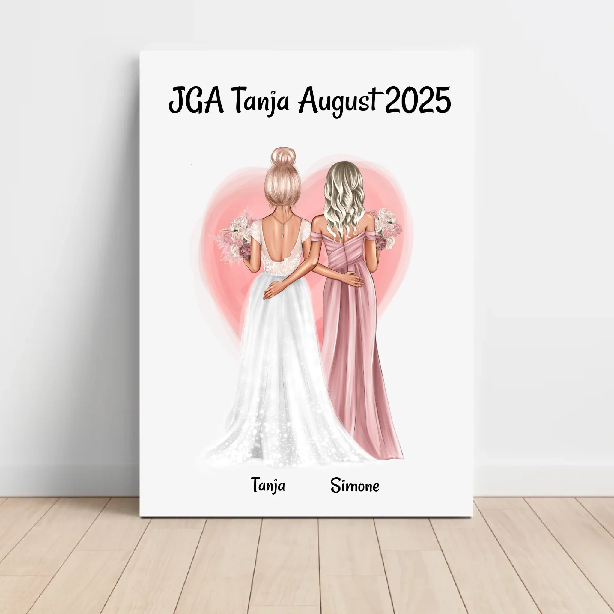 JGA Geschenk Freundinnen Bild personalisiert - Cantty