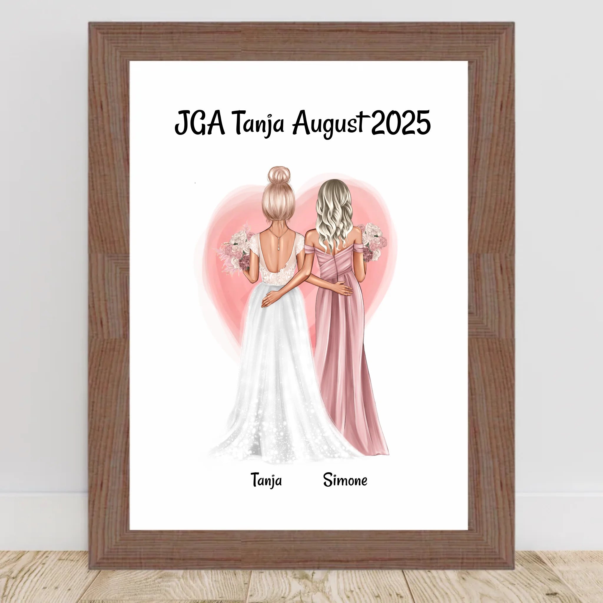 JGA Geschenk Freundinnen Bild personalisiert - Cantty