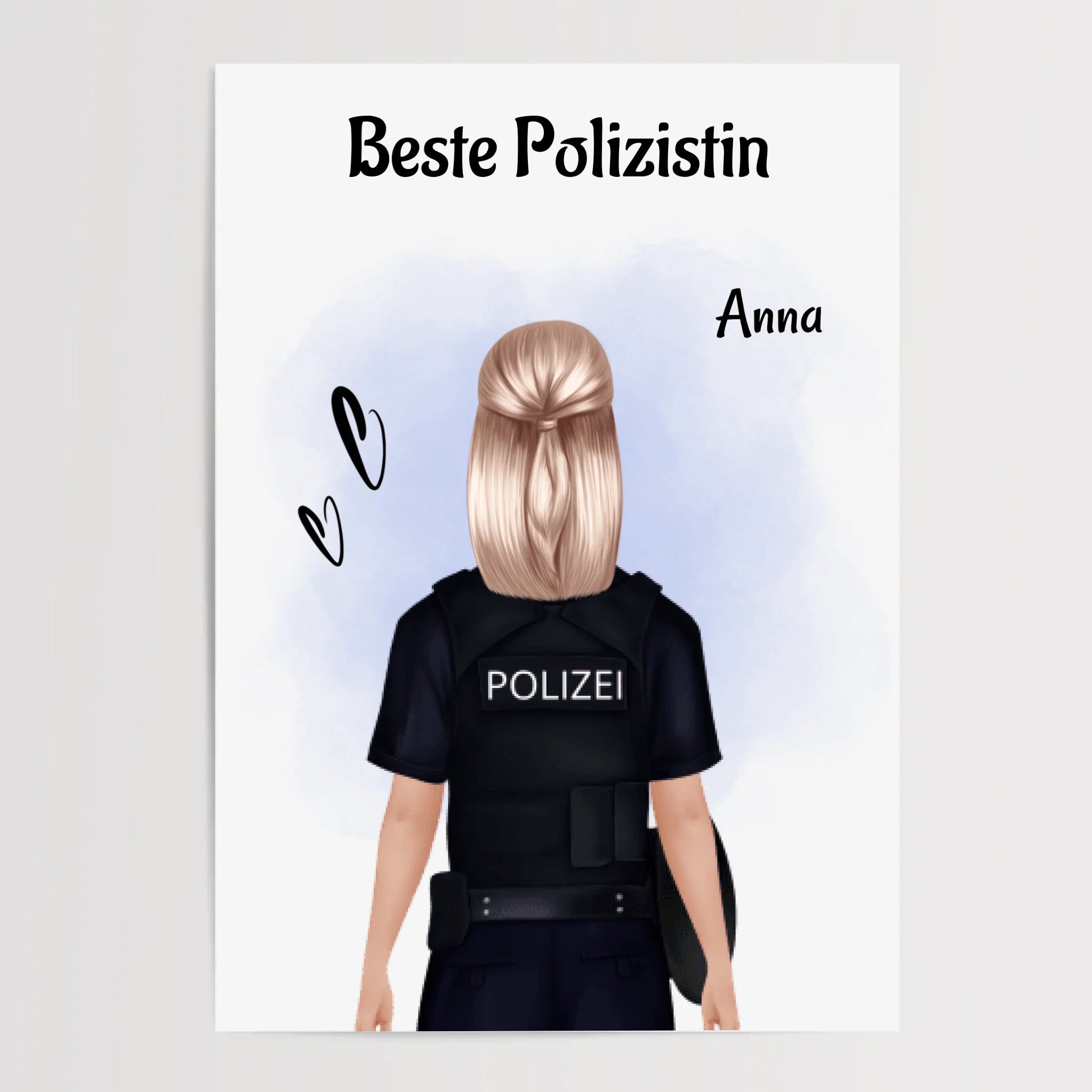 Polizistin Poster Geschenk zum Geburtstag & Beförderung - Cantty
