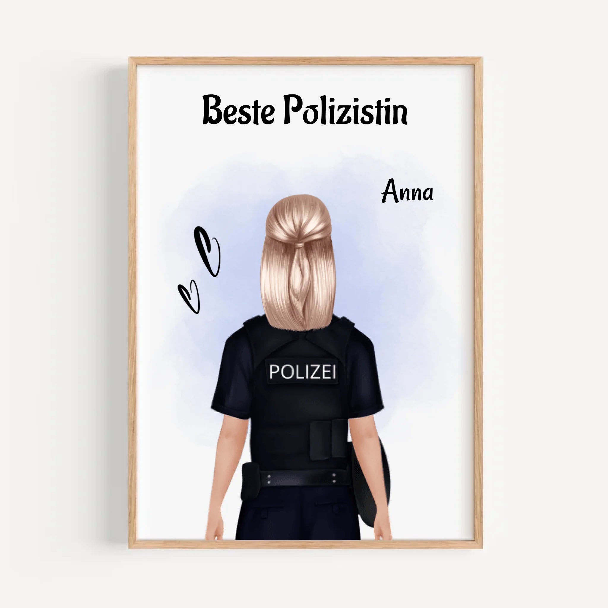 Polizistin Poster Geschenk zum Geburtstag & Beförderung - Cantty