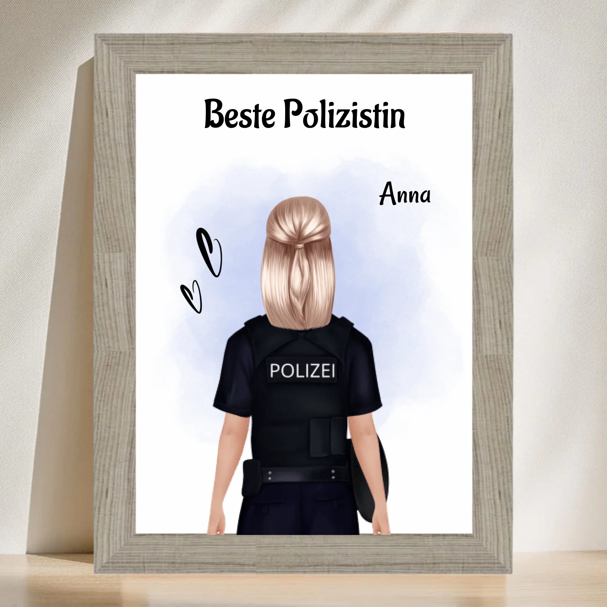 Polizistin Poster Geschenk zum Geburtstag & Beförderung - Cantty