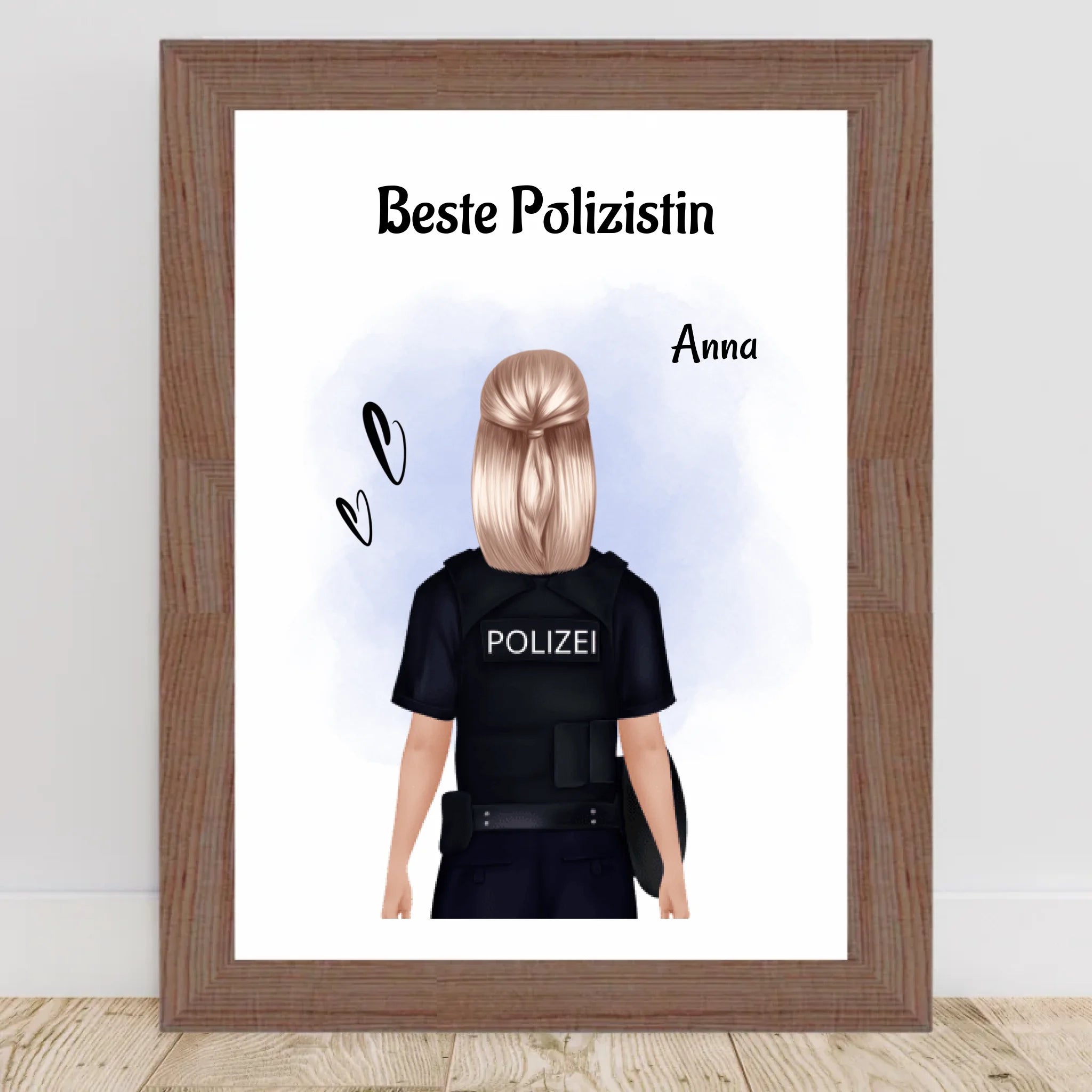 Polizistin Poster Geschenk zum Geburtstag & Beförderung - Cantty