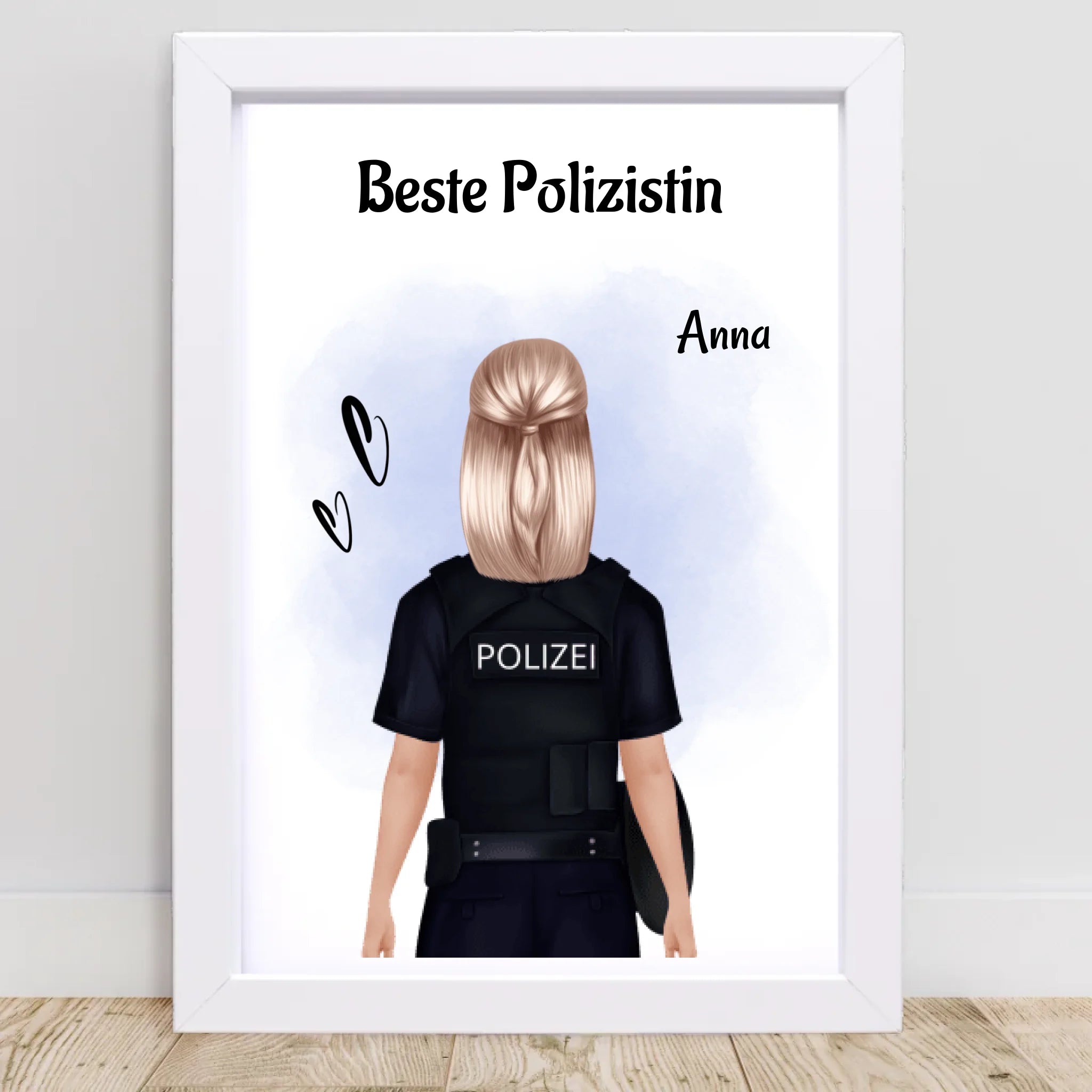 Polizistin Poster Geschenk zum Geburtstag & Beförderung - Cantty