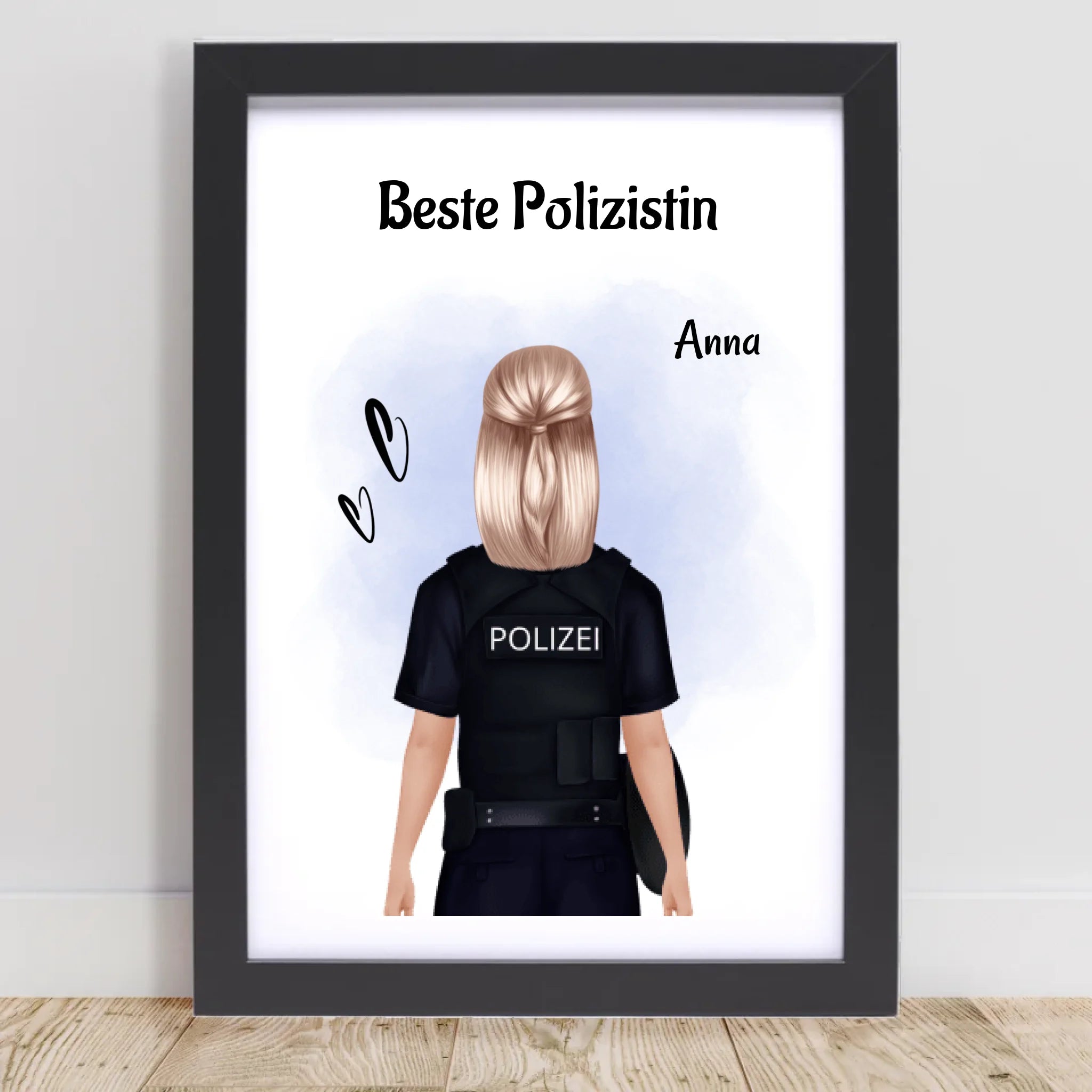 Polizistin Poster Geschenk zum Geburtstag & Beförderung - Cantty