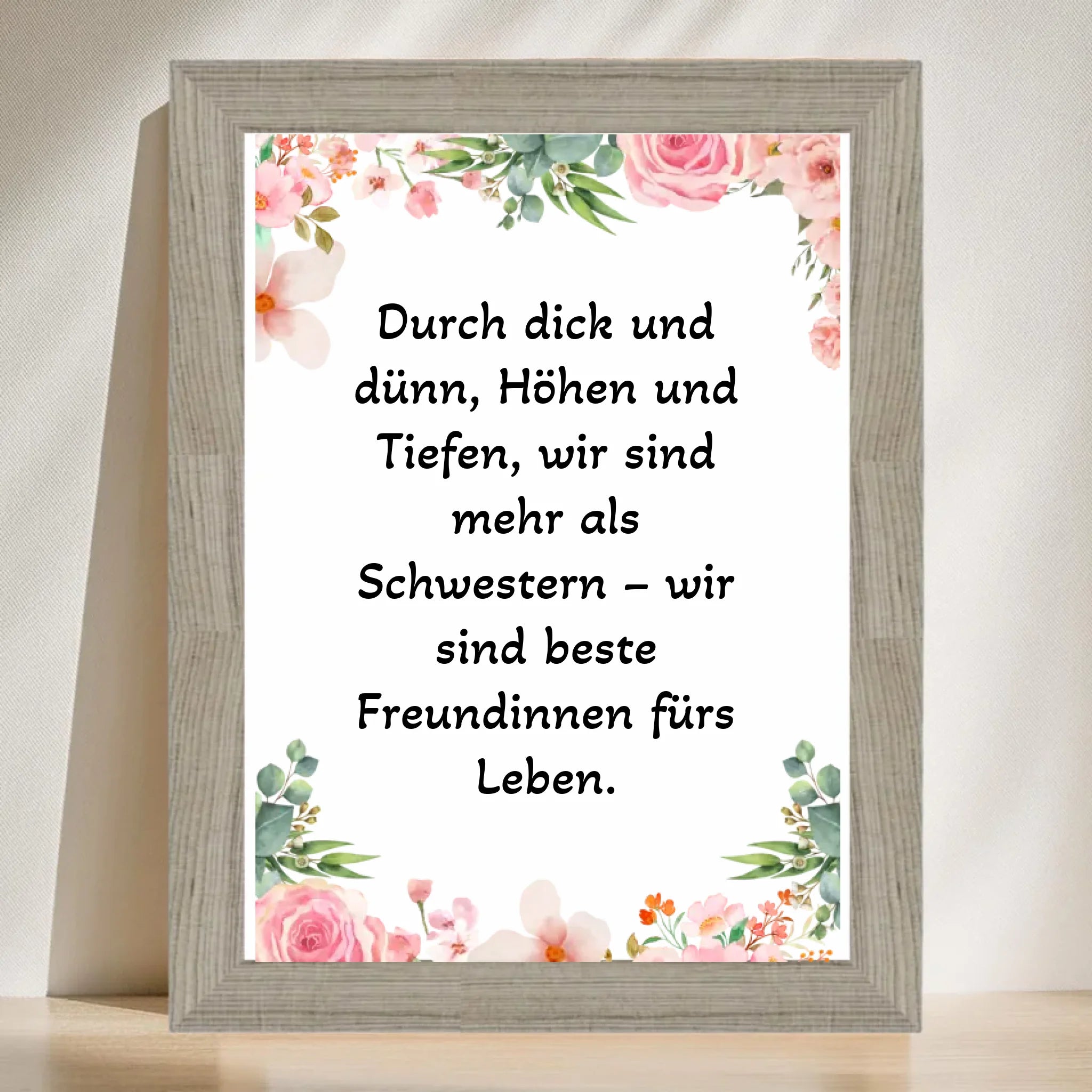 Spruch Schwester Poster Geschenk personalisiert - Cantty