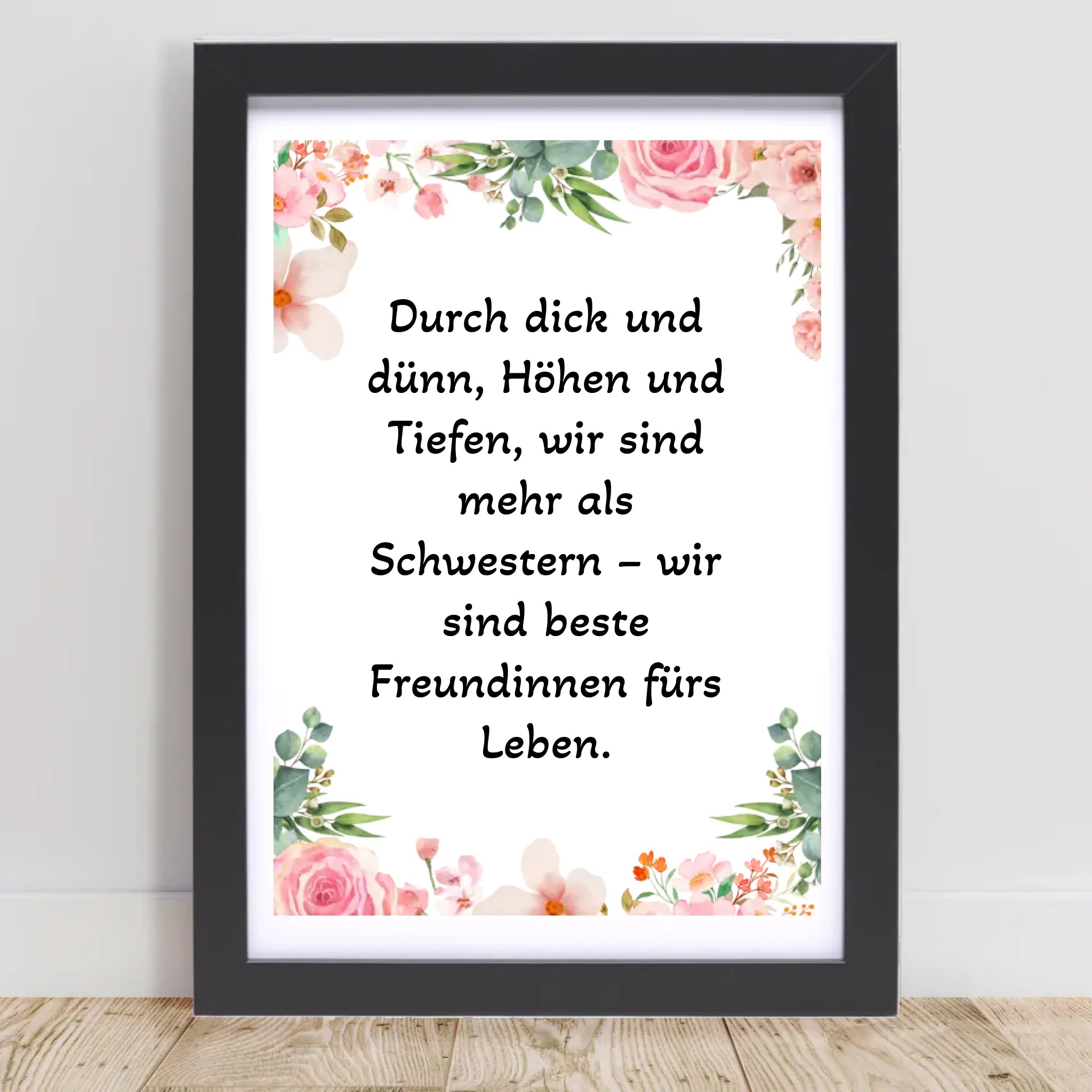 Spruch Schwester Poster Geschenk personalisiert - Cantty