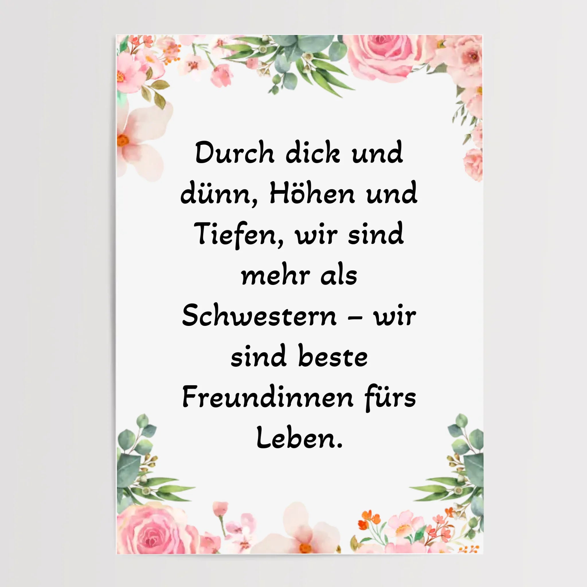 Spruch Schwester Poster Geschenk personalisiert - Cantty