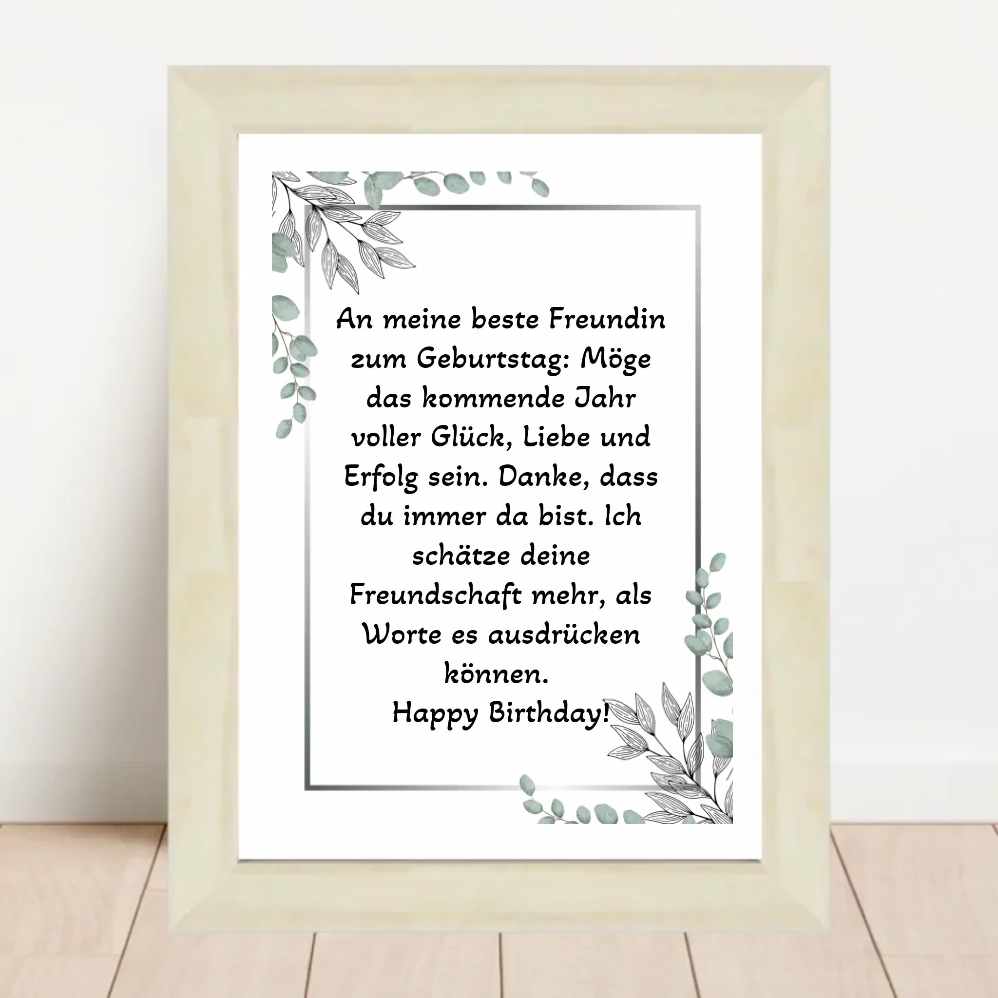 Beste Freundin Spruch zum Geburtstag Poster Geschenk - Cantty