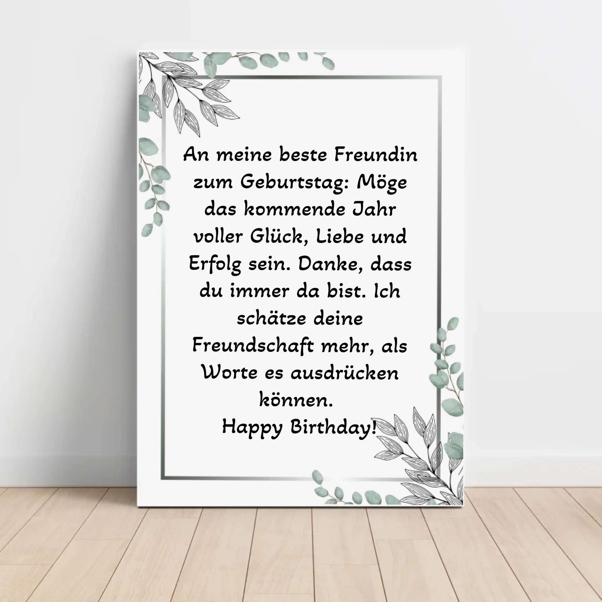 Beste Freundin Spruch zum Geburtstag Poster Geschenk - Cantty