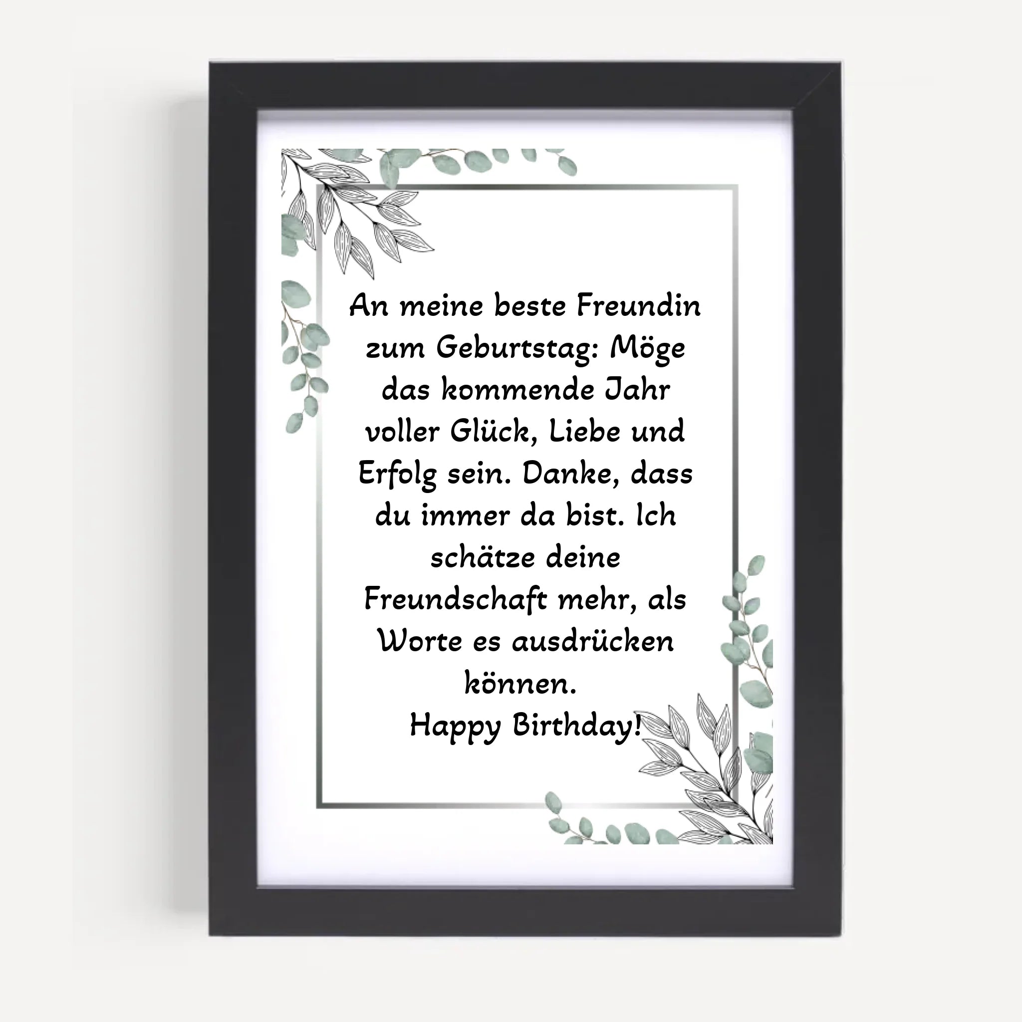 Beste Freundin Spruch zum Geburtstag Poster Geschenk - Cantty