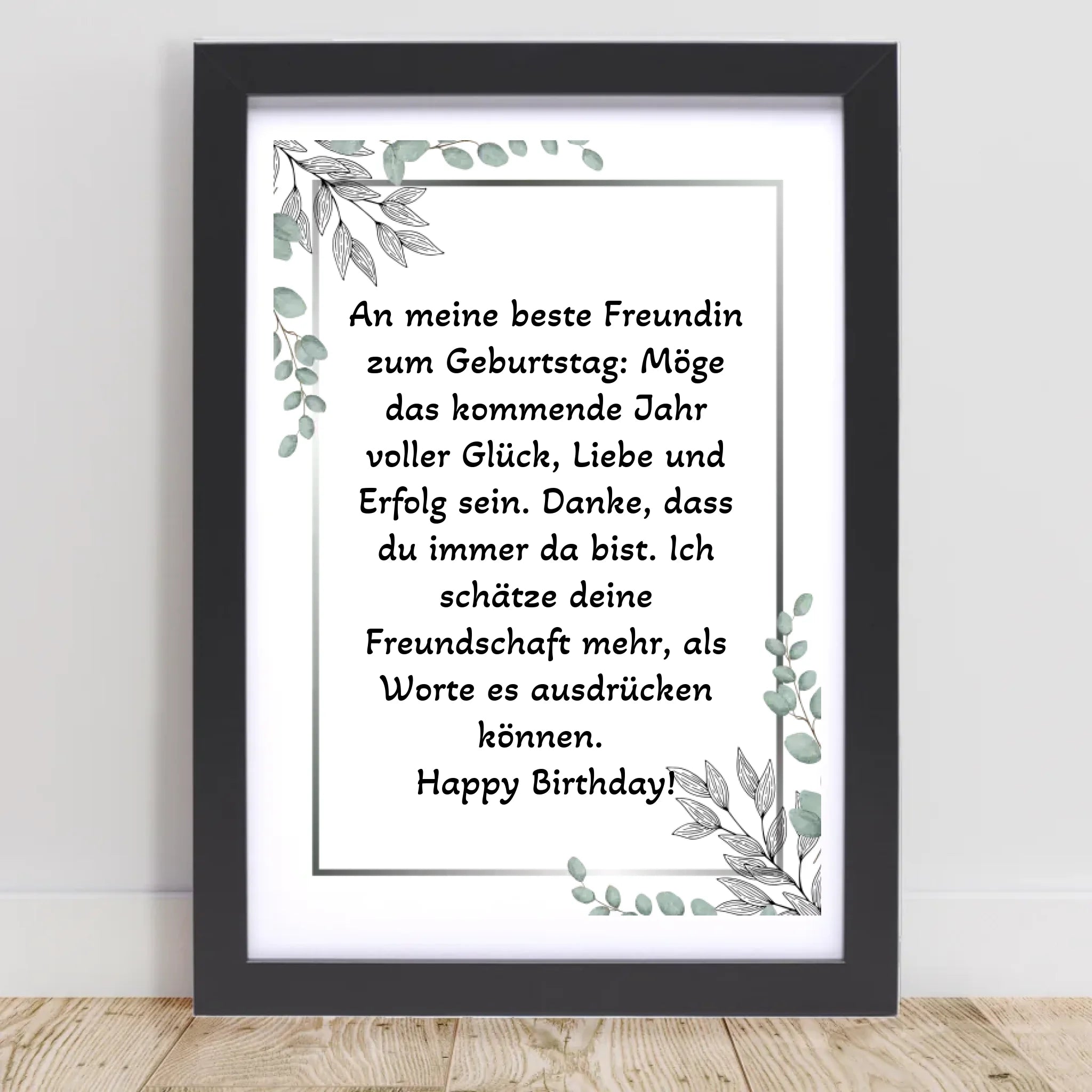 Beste Freundin Spruch zum Geburtstag Poster Geschenk - Cantty
