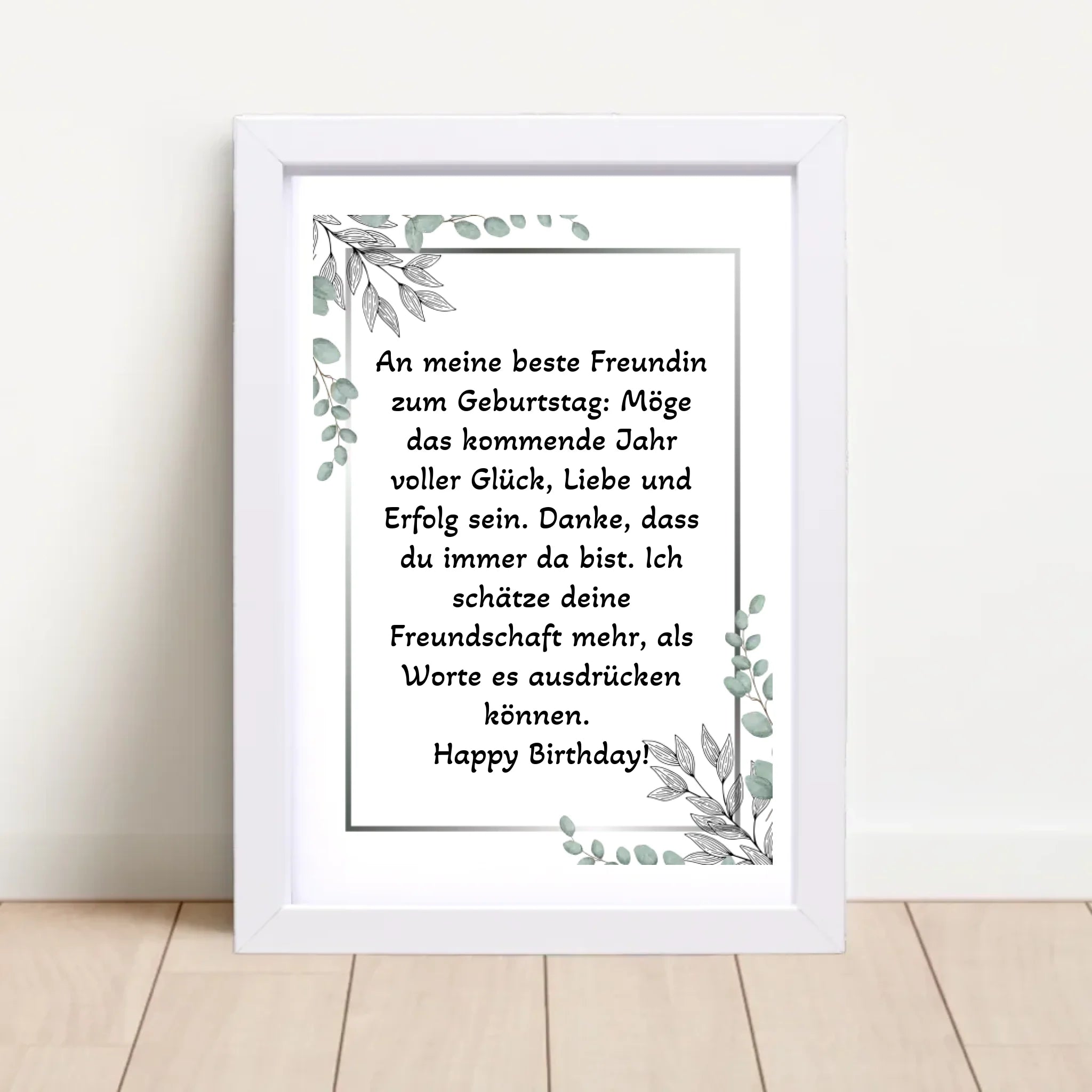Beste Freundin Spruch zum Geburtstag Poster Geschenk - Cantty