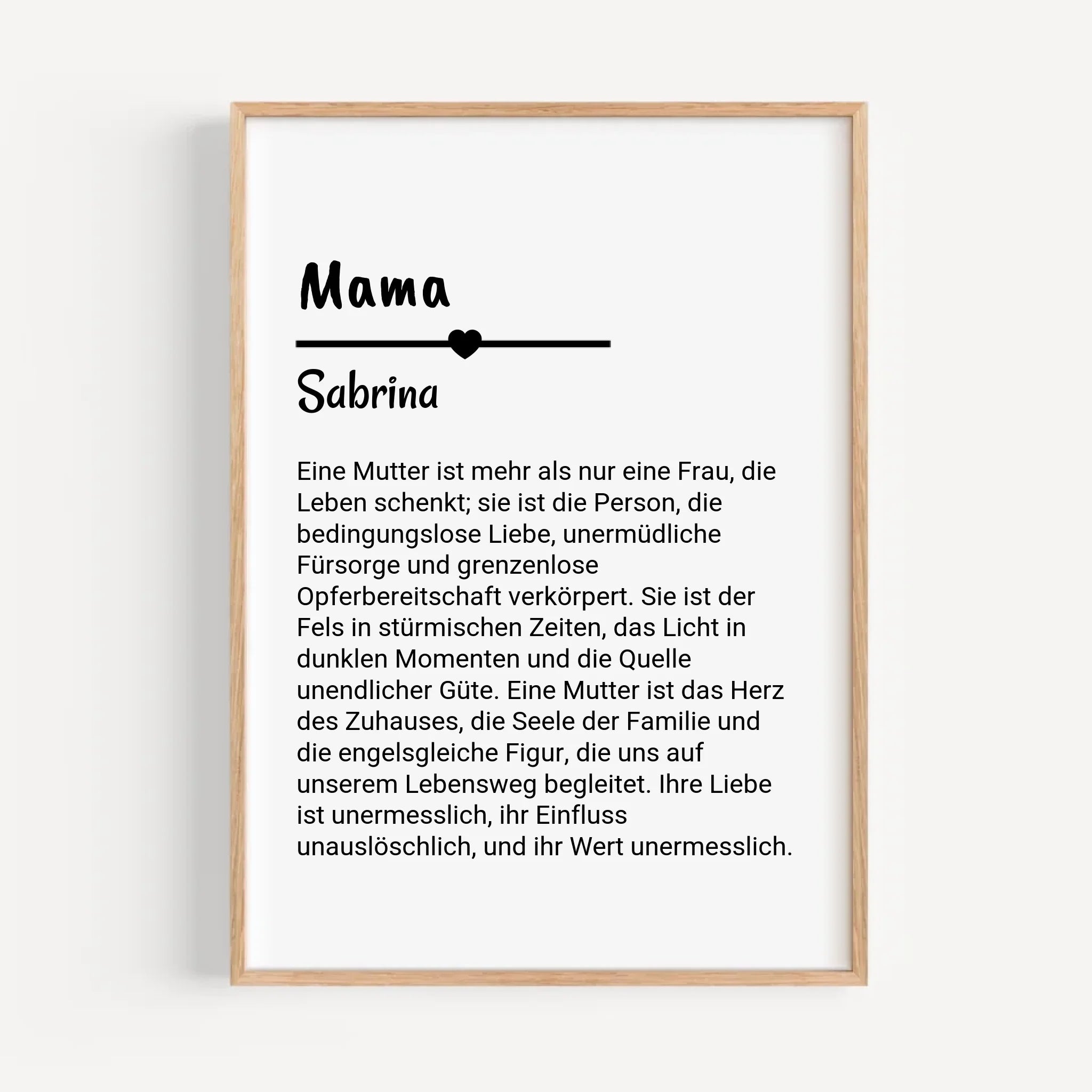 Mama Definition Poster Geschenk personalisiert - Cantty