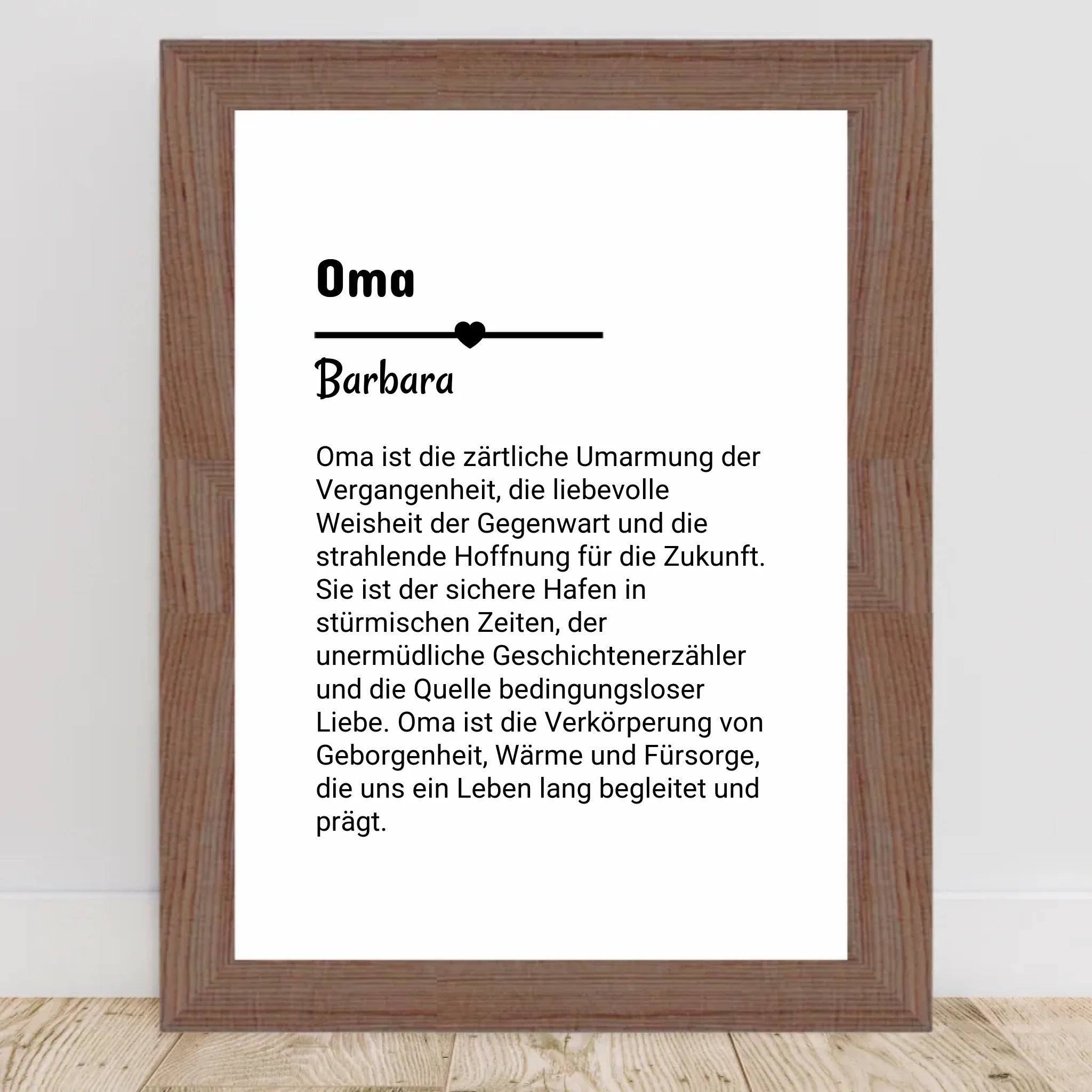 Oma Definition Poster Geschenk personalisiert - Cantty